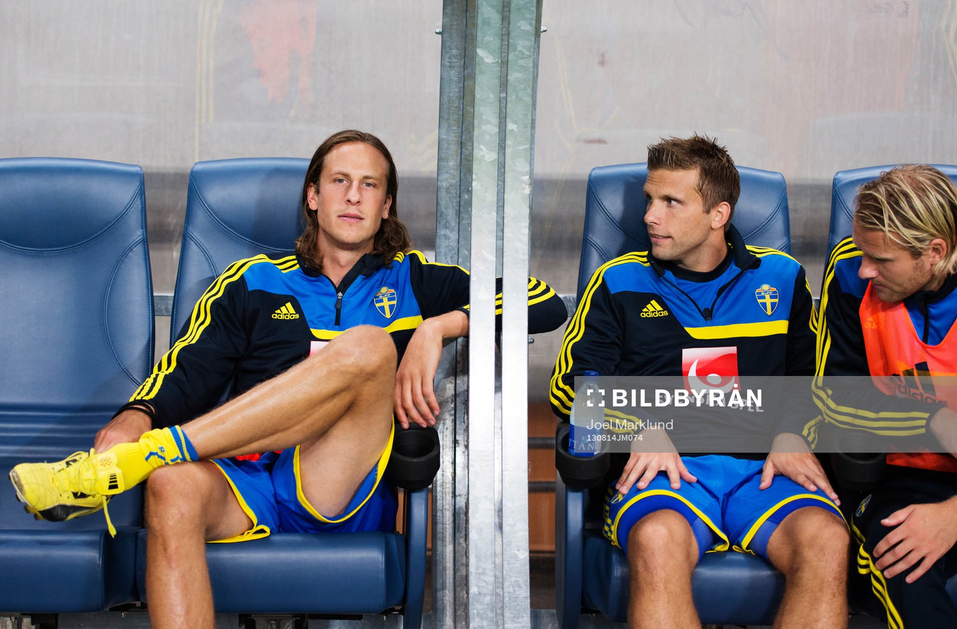 Sveriges Jonas Olsson, Anders Svensson och Ola Toivonen på