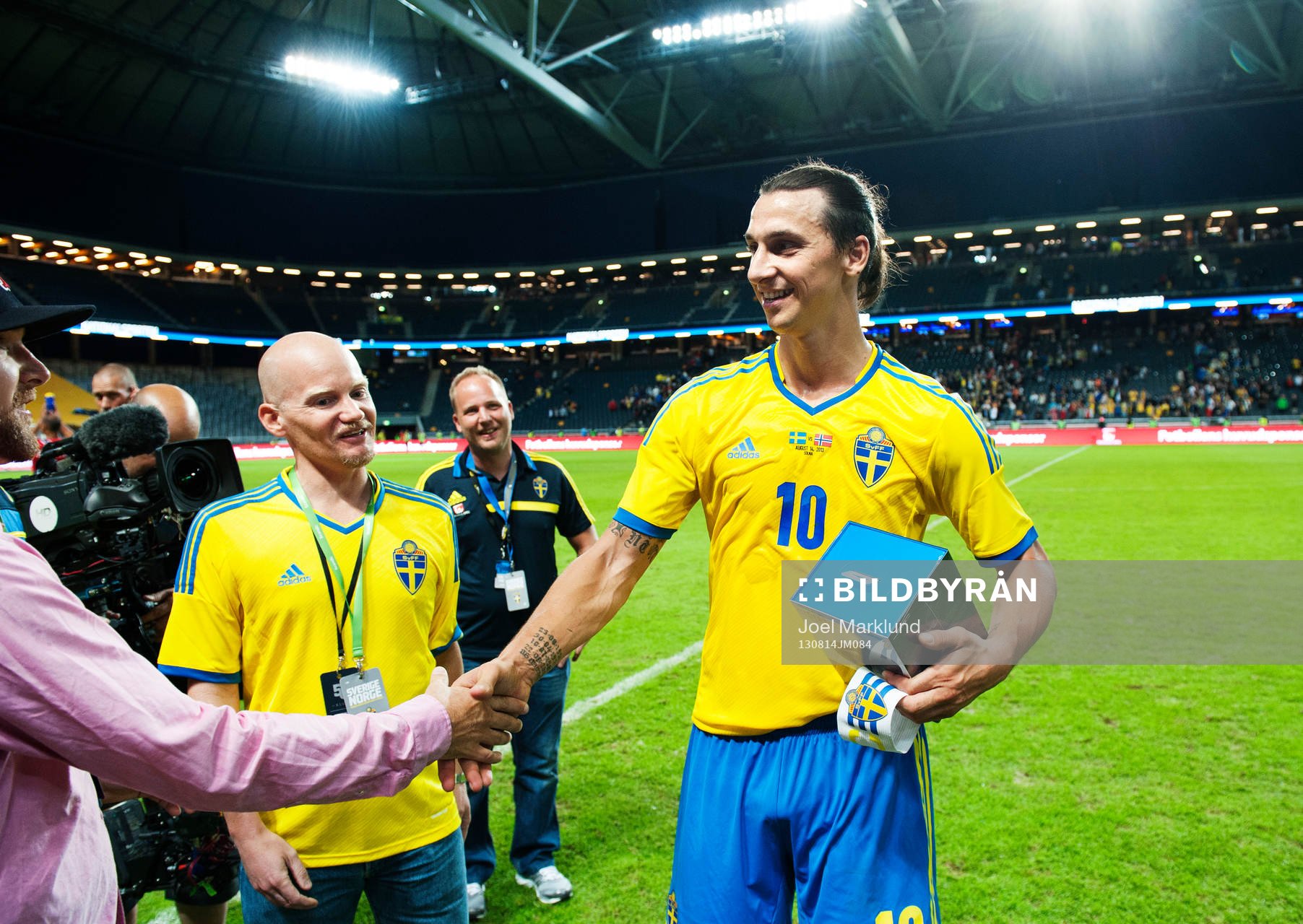 Sveriges Zlatan Ibrahimovic får pris som matchens lirare