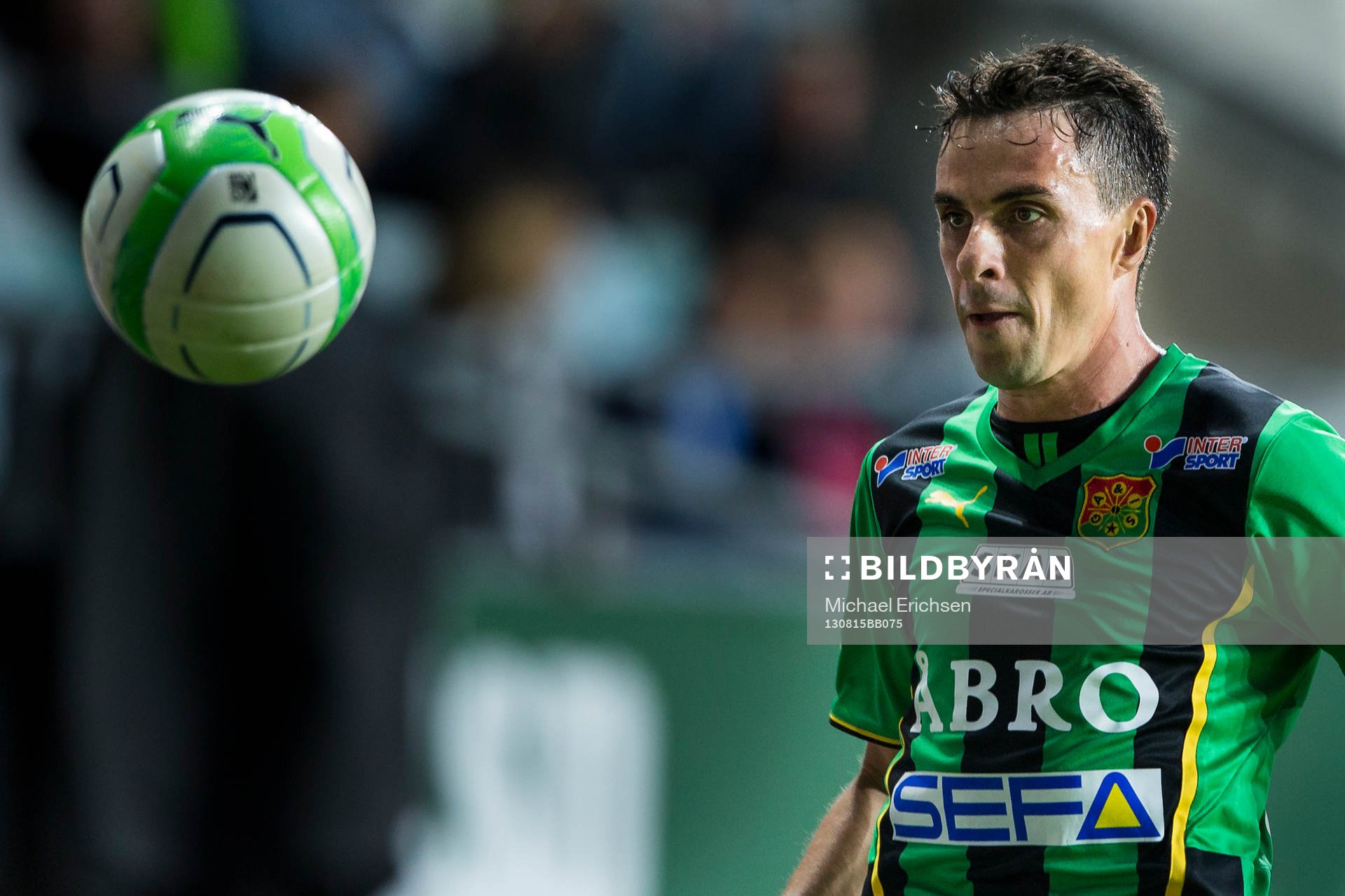 GAIS Daniel Mendes under fotbollsmatchen i Superettan mellan GAIS - Ängelholm den 15 augusti 2013 i Göteborg.