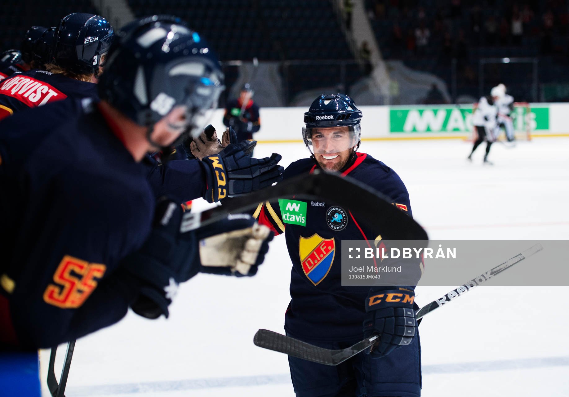 Djurgårdens Steve Saviano jublar