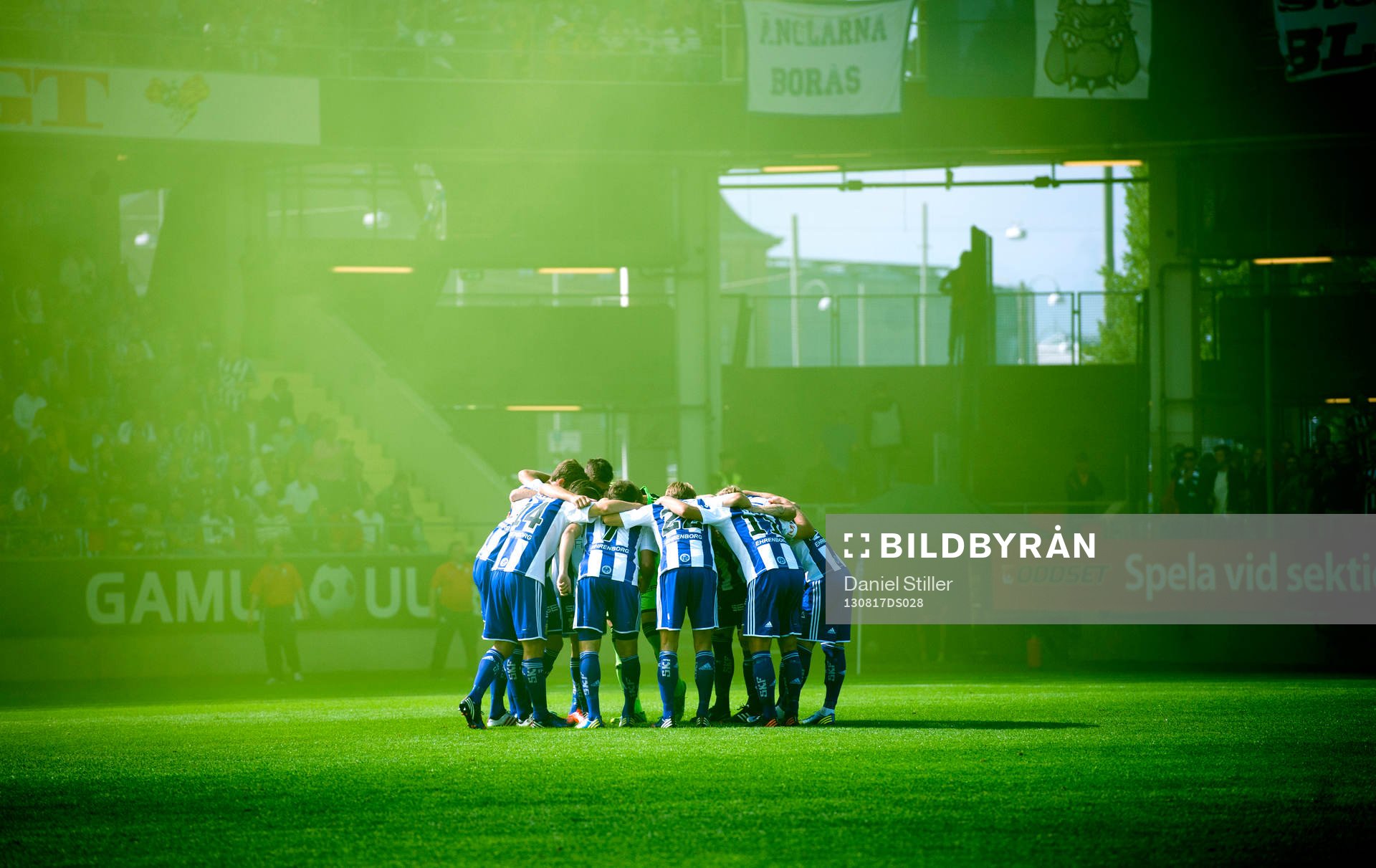 IFK Göteborg samlar laget innan matchen mellan IFK