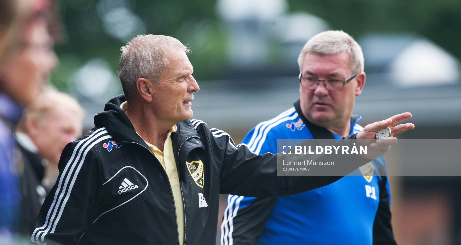 Björn Andersson och Patrik Lennartsson, tränare,
