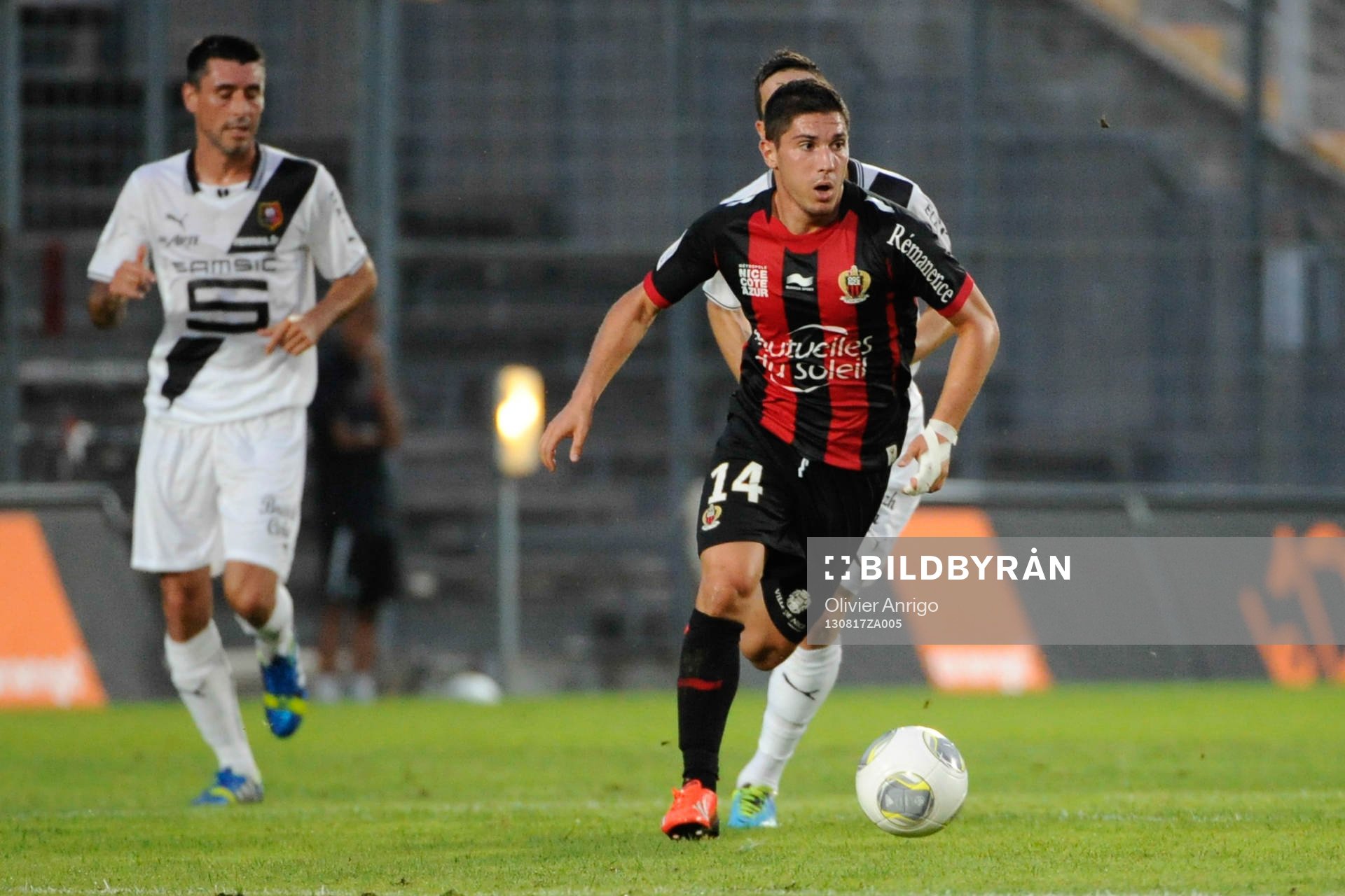  Fotboll, Franska ligan, Nice - Rennes: Jeremy Pied - 17.08.2013 - Nice / Rennes - 2 eme journee de Ligue 1 -