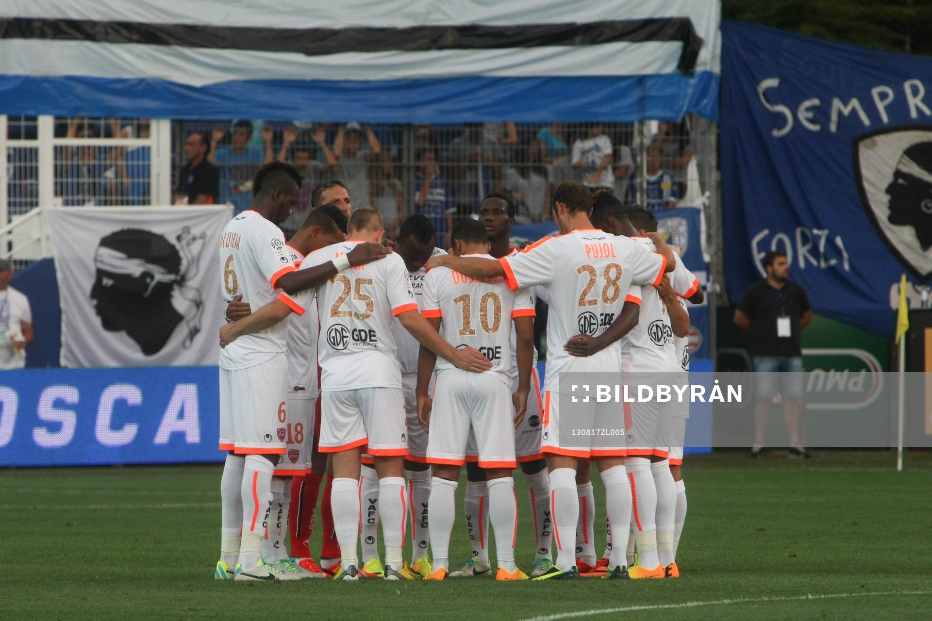  Fotboll, Franska ligan, Bastia - Valenciennes: Equipe Valenciennes - 17.08.2013 - Bastia / Valenciennes - 2 eme journee de Ligue 1 -