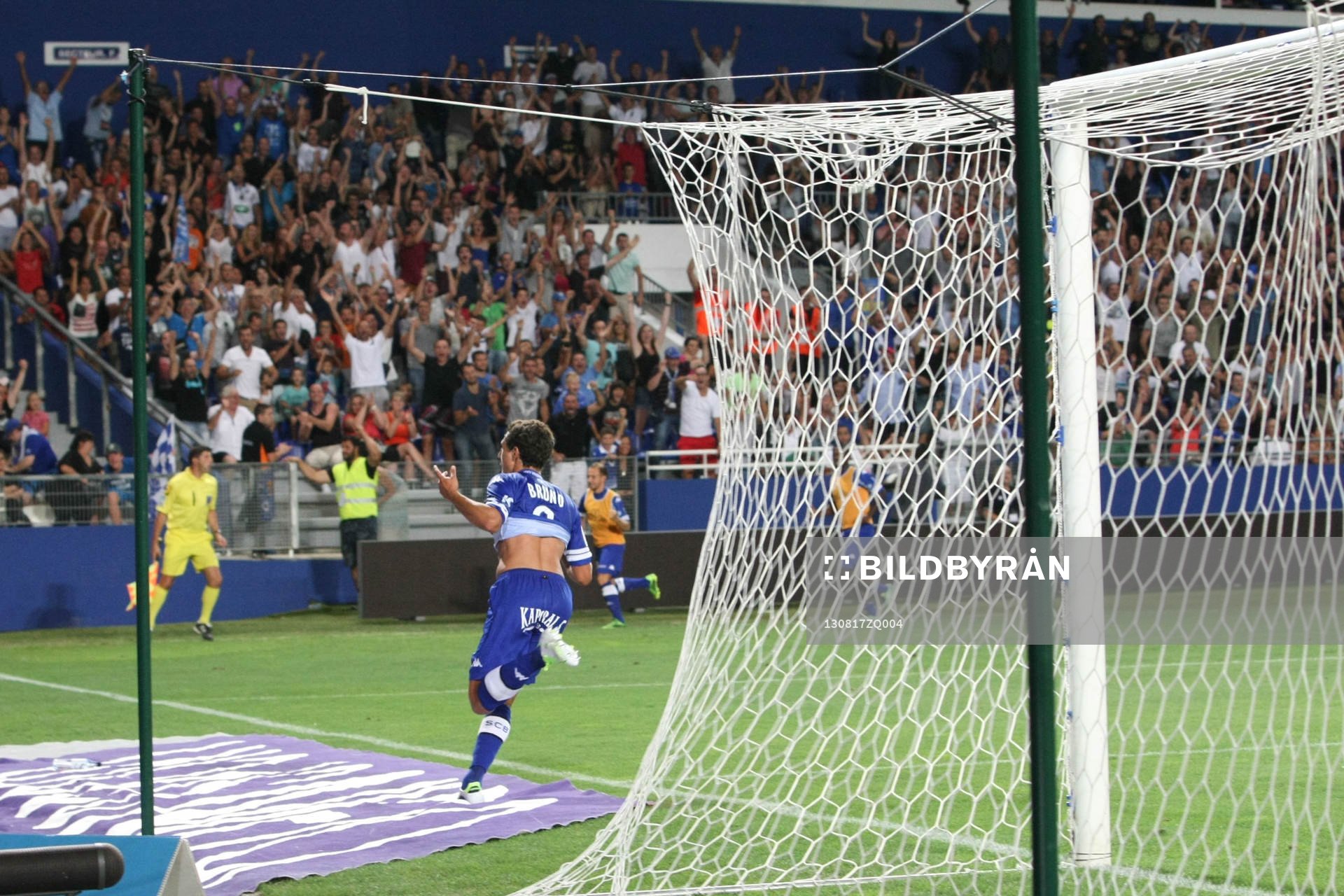  Fotboll, Franska ligan, Bastia - Valenciennes: Joie Gianni BRUNO - 17.08.2013 - Bastia / Valenciennes - 2 eme journee de Ligue 1 -