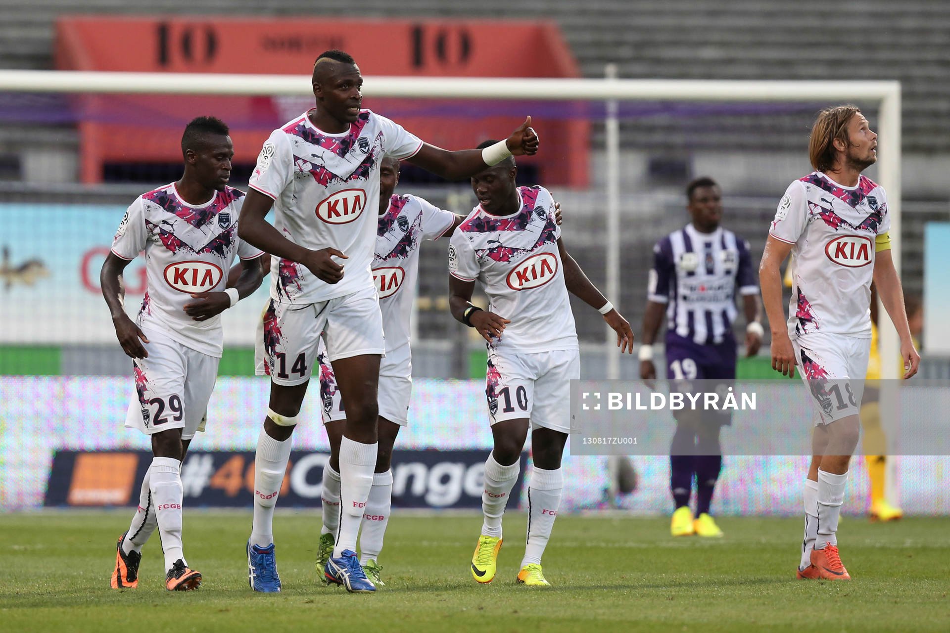  Fotboll, Franska ligan, Toulouse - Bordeaux: joie de Cheick Diabate - 17.08.2013 - Toulouse / Bordeaux - 2 eme journee de Ligue 1 -
