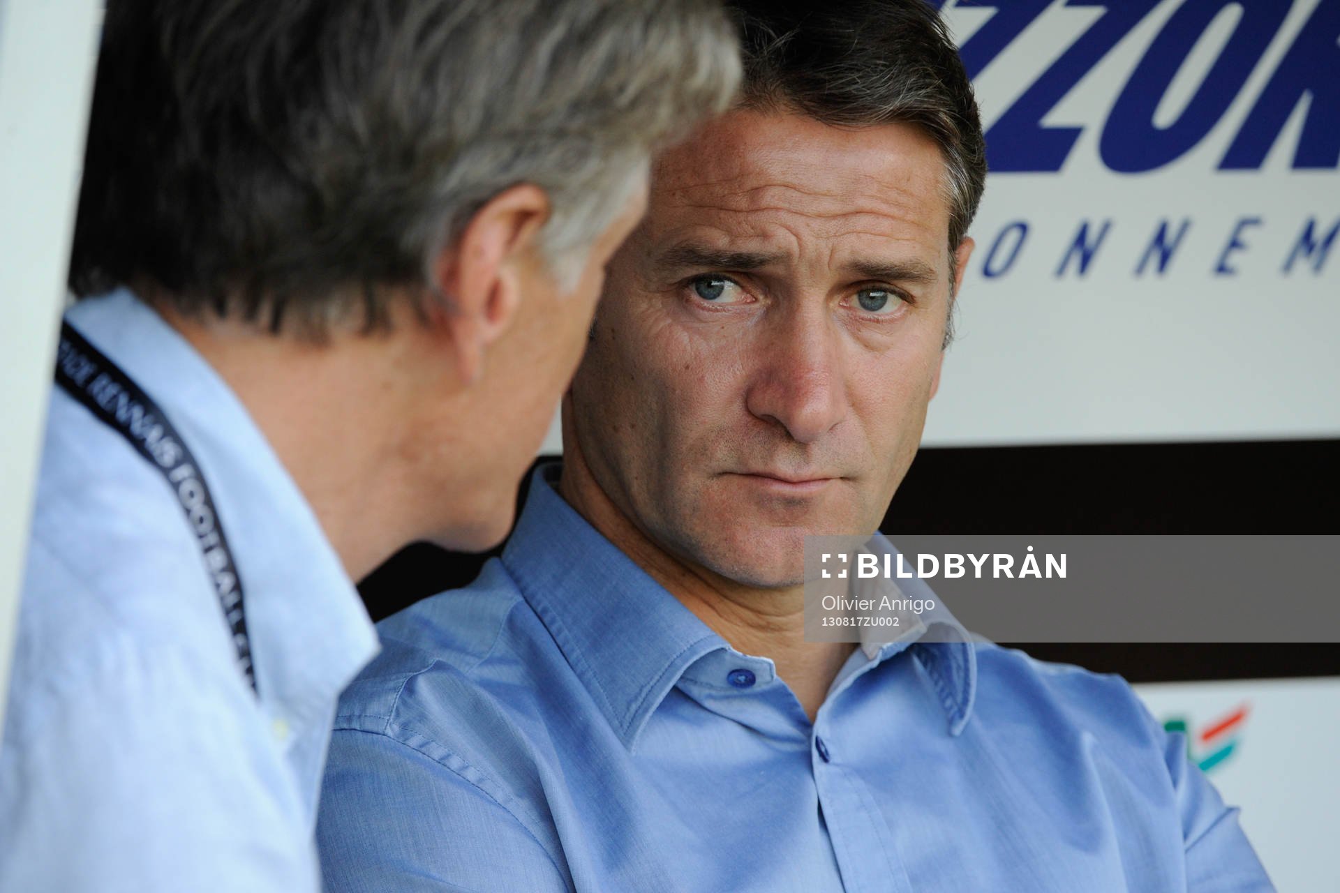 Fotboll, Franska ligan, Nice - Rennes: Frederic de saint sernin / Philippe Montanier - 17.08.2013 - Nice / Rennes - 2 eme journee de Ligue 1 -