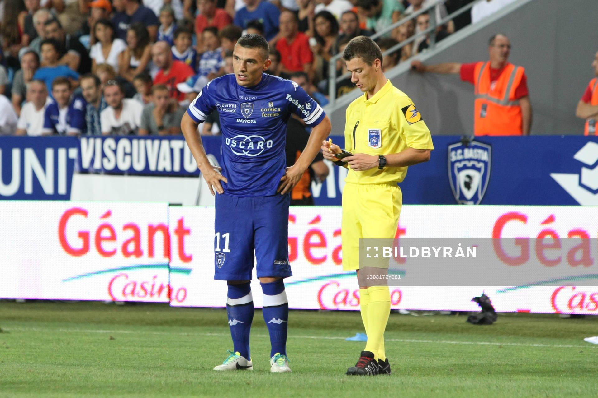  Fotboll, Franska ligan, Bastia - Valenciennes: Claudio KESERU - 17.08.2013 - Bastia / Valenciennes - 2 eme journee de Ligue 1 -