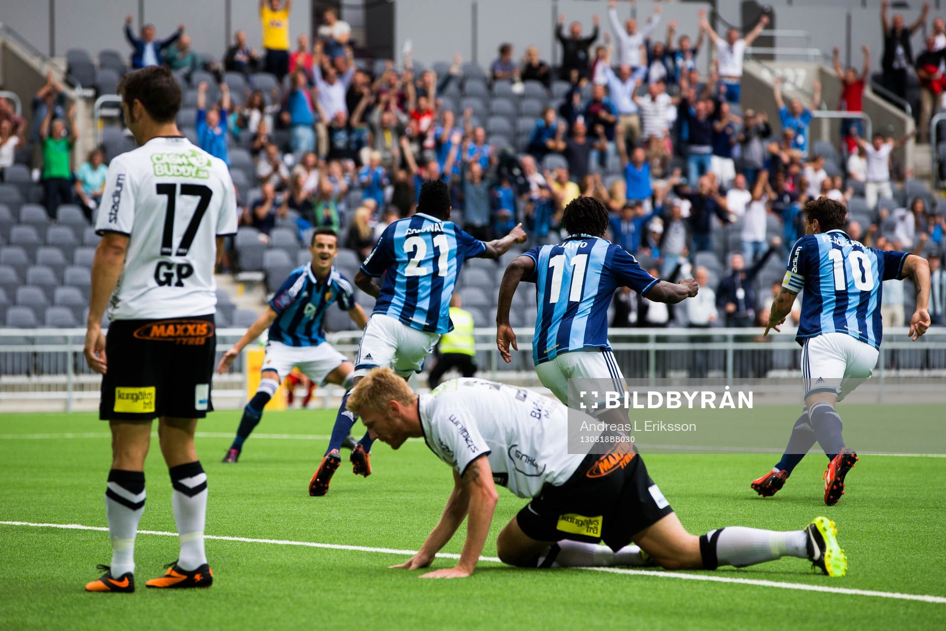Djurgårdens Godsway Donyoh jublar
