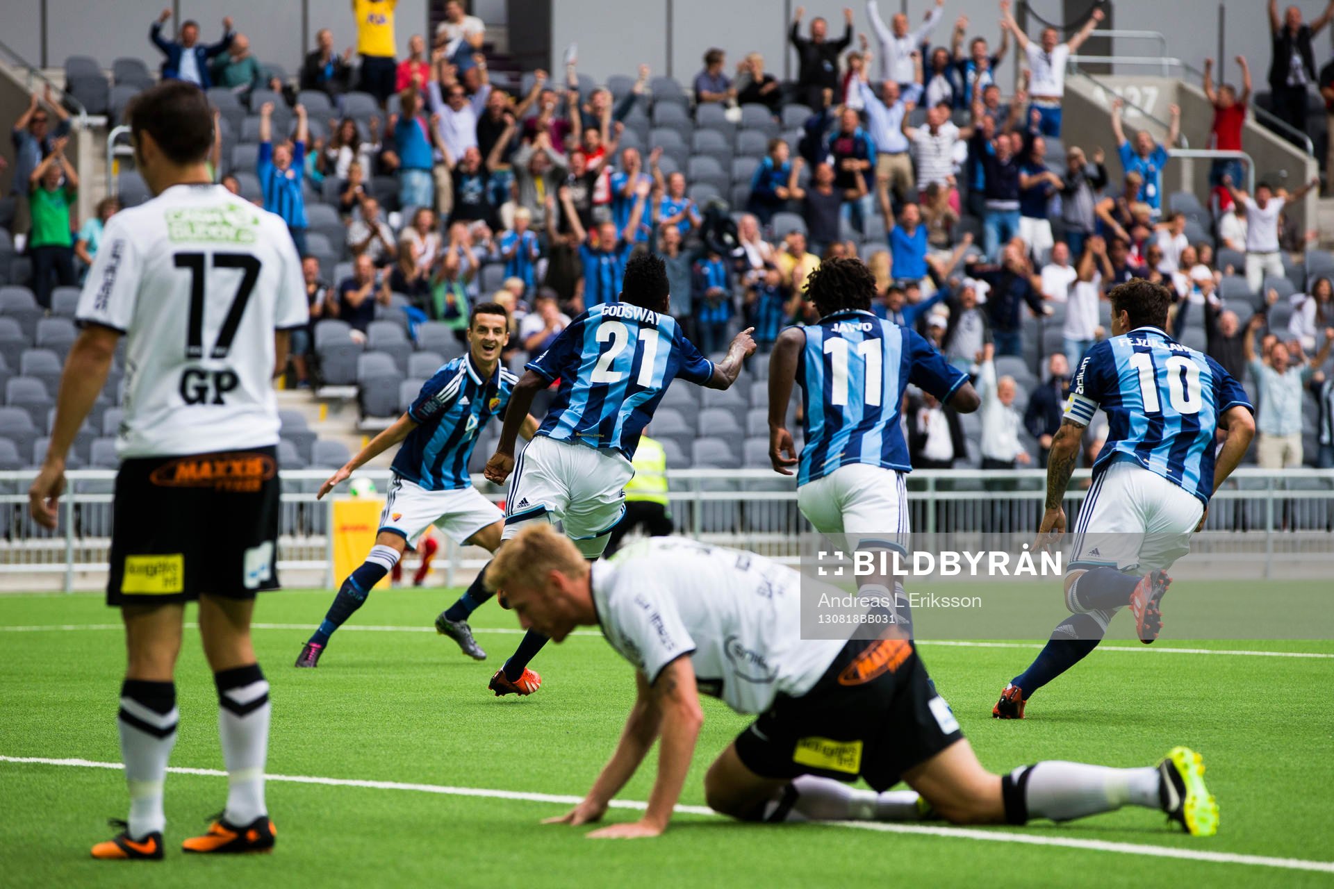 Djurgårdens Godsway Donyoh jublar