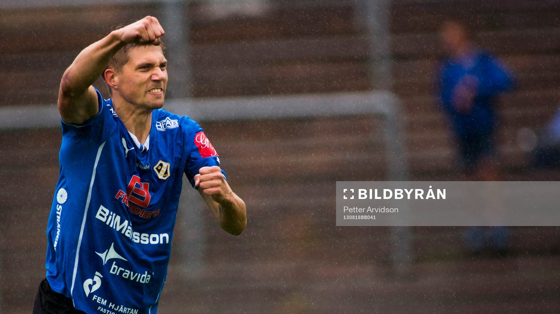 Halmstads Mikael Boman jublar