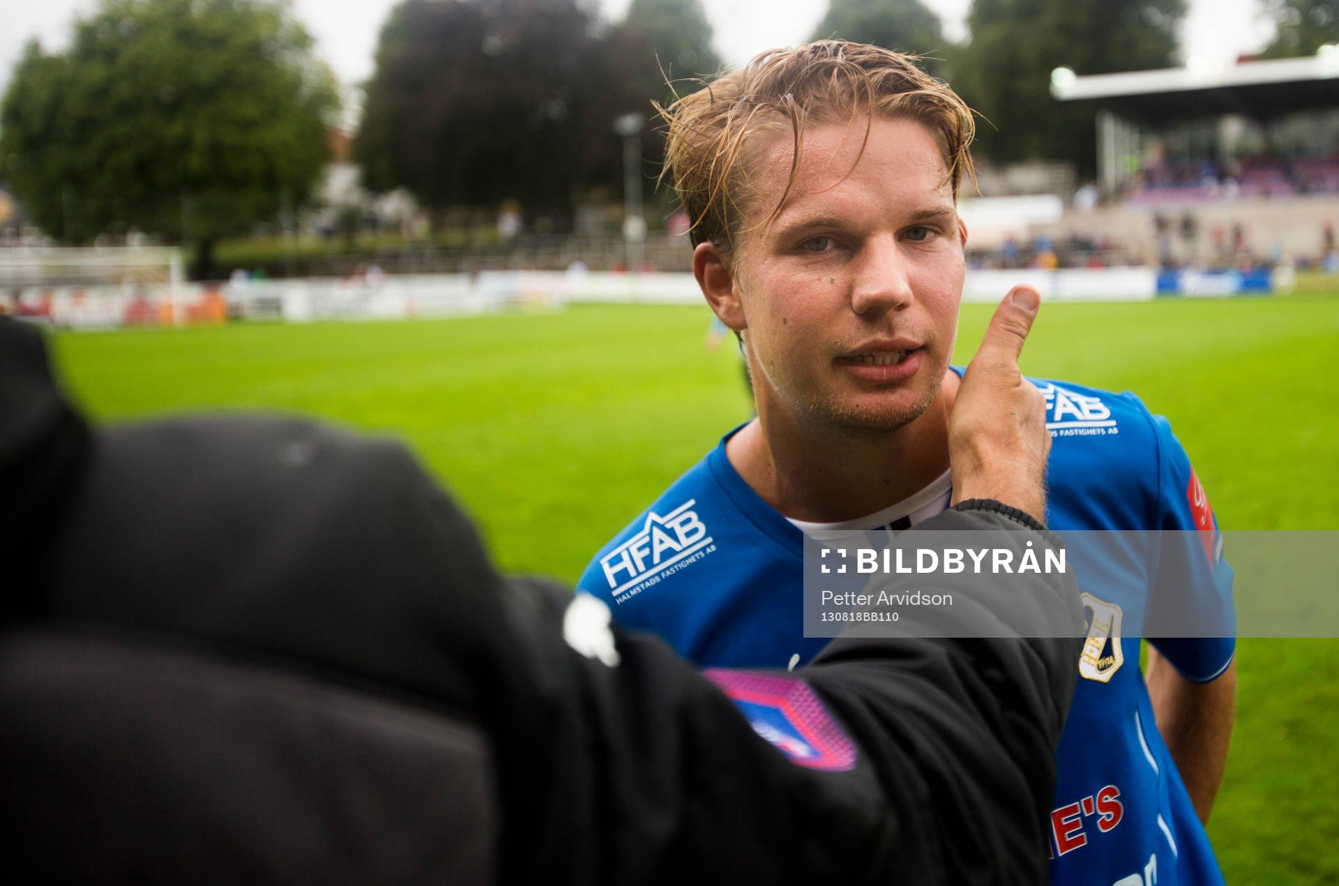 Halmstads 2-2 skytt Johan Blomberg