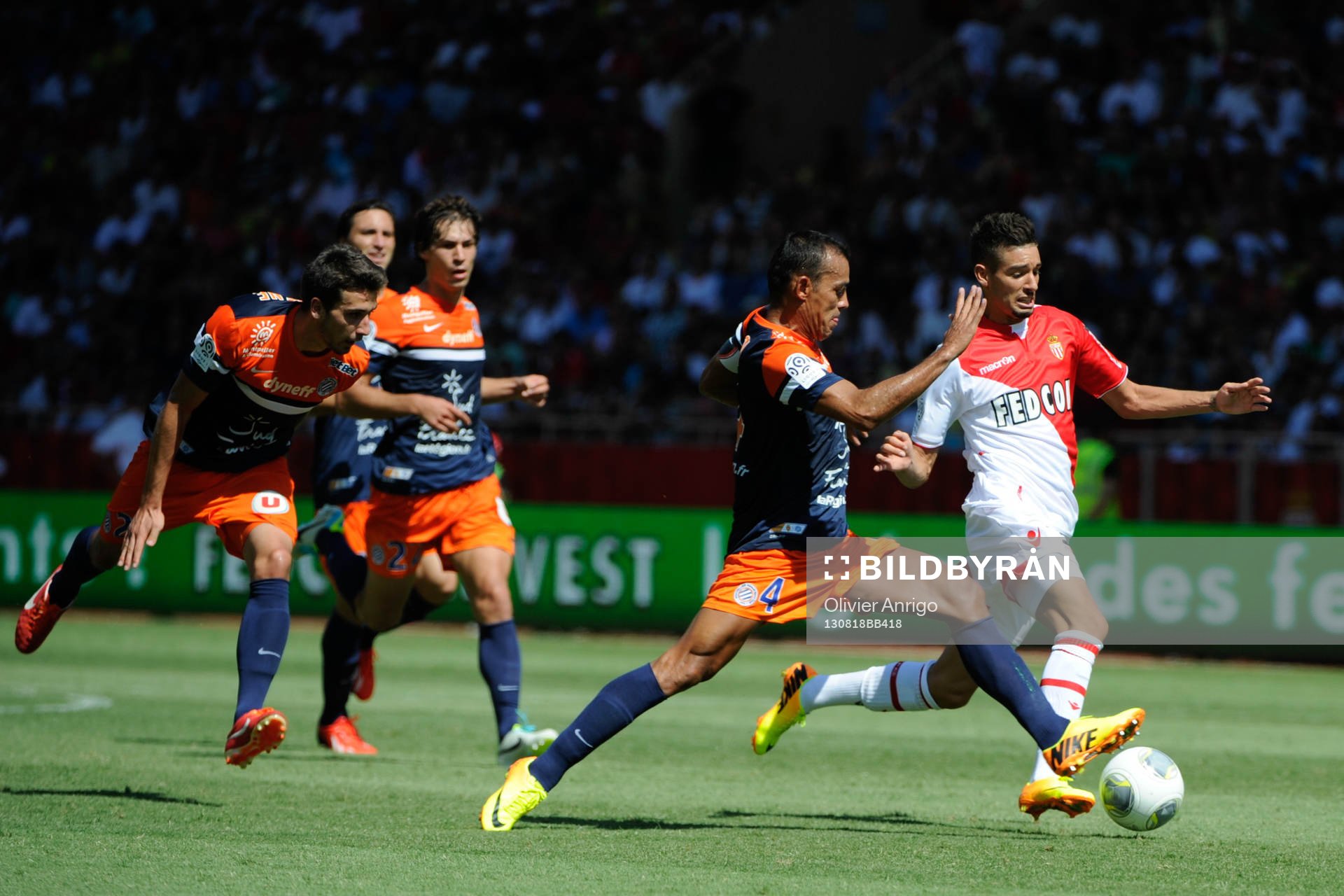 Fotboll, Franska ligan, Monaco - Montpellier: Yannick Carrasco / Hilton - 18.08.2013 - Monaco / Montpellier - 2eme journee de Ligue 1 -