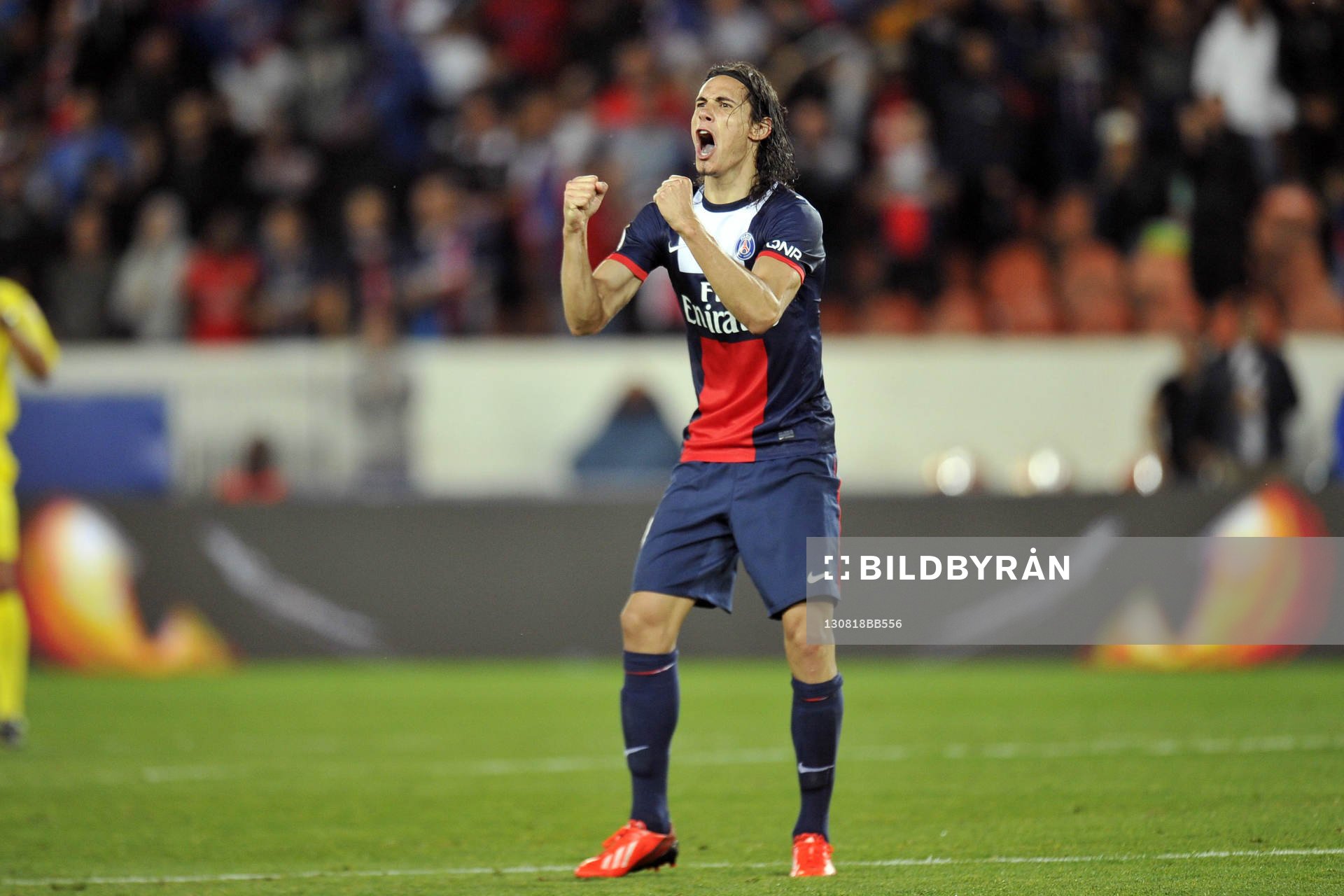 Joie de Edinson CAVANI - 18.08.2013 - Paris Saint Germain /