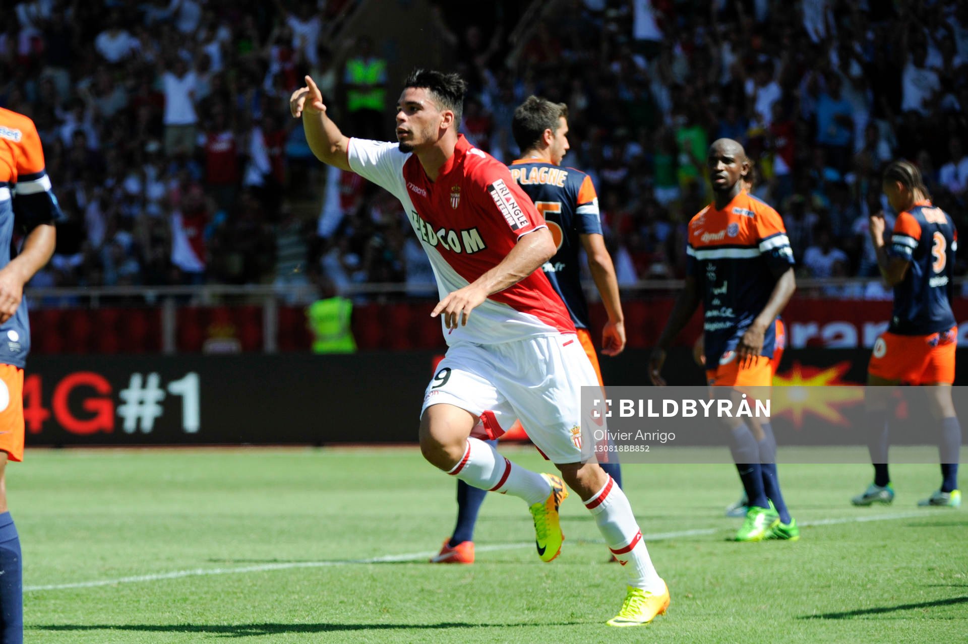  Fotboll, Franska ligan, Monaco - Montpellier: Emmanuel Riviere - 18.08.2013 - Monaco / Montpellier - 2eme journee de Ligue 1 -