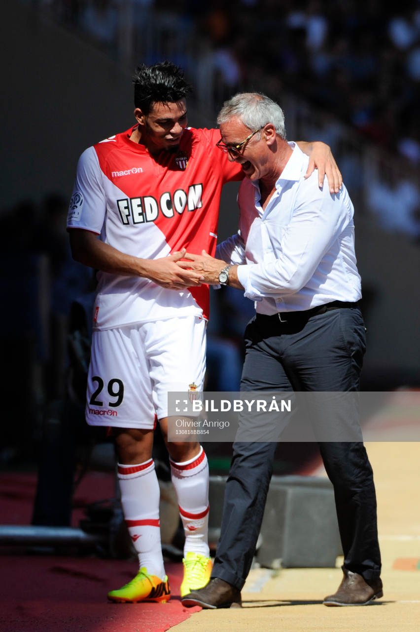 Fotboll, Franska ligan, Monaco - Montpellier: Emmanuel Riviere / Claudio Ranieri- 18.08.2013 - Monaco / Montpellier - 2eme journee de Ligue 1 -