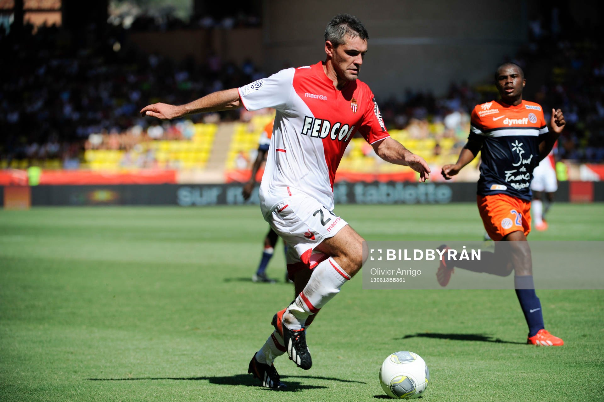  Fotboll, Franska ligan, Monaco - Montpellier: Jeremy Toulalan - 18.08.2013 - Monaco / Montpellier - 2eme journee de Ligue 1 -