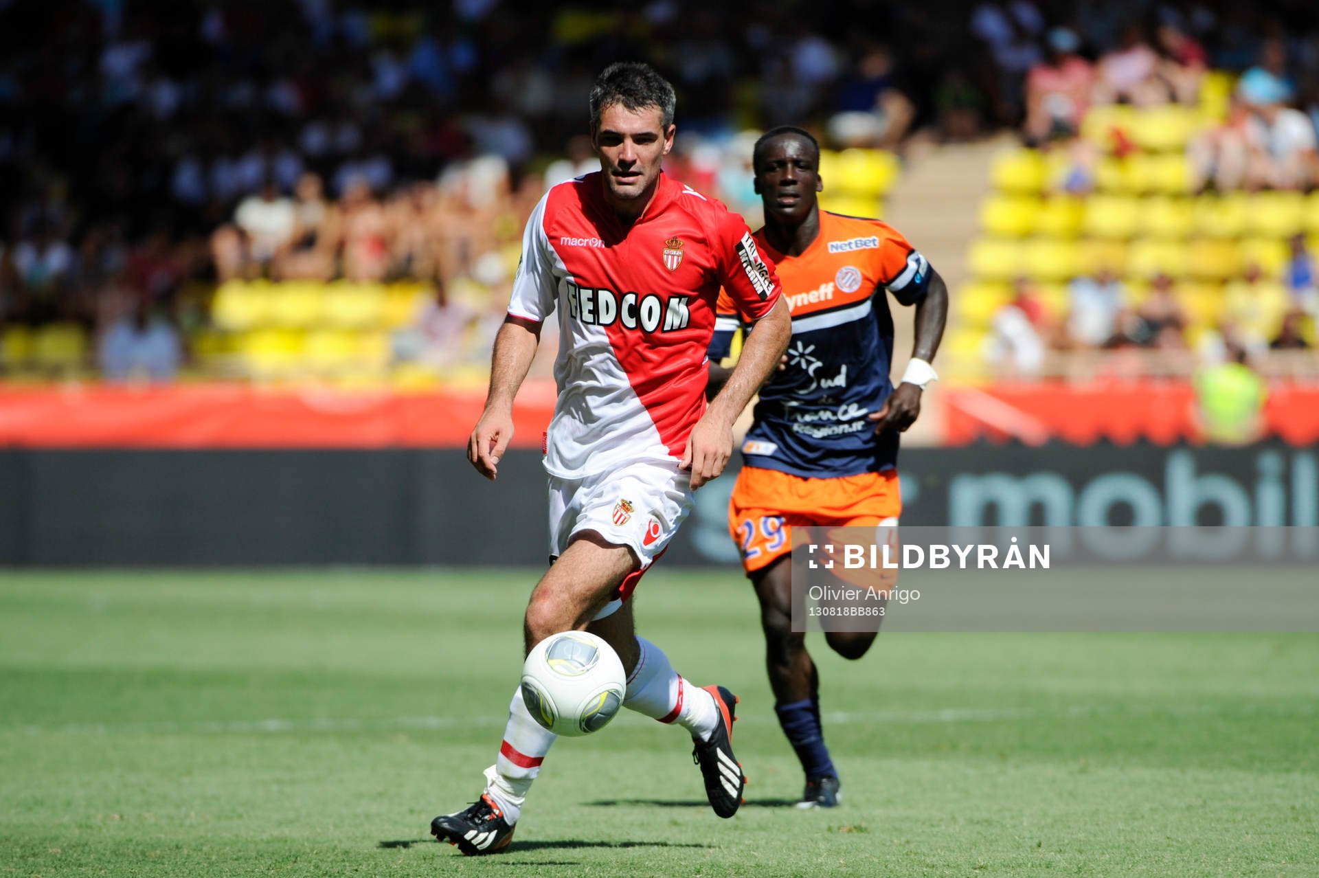  Fotboll, Franska ligan, Monaco - Montpellier: Jeremy Toulalan - 18.08.2013 - Monaco / Montpellier - 2eme journee de Ligue 1 -
