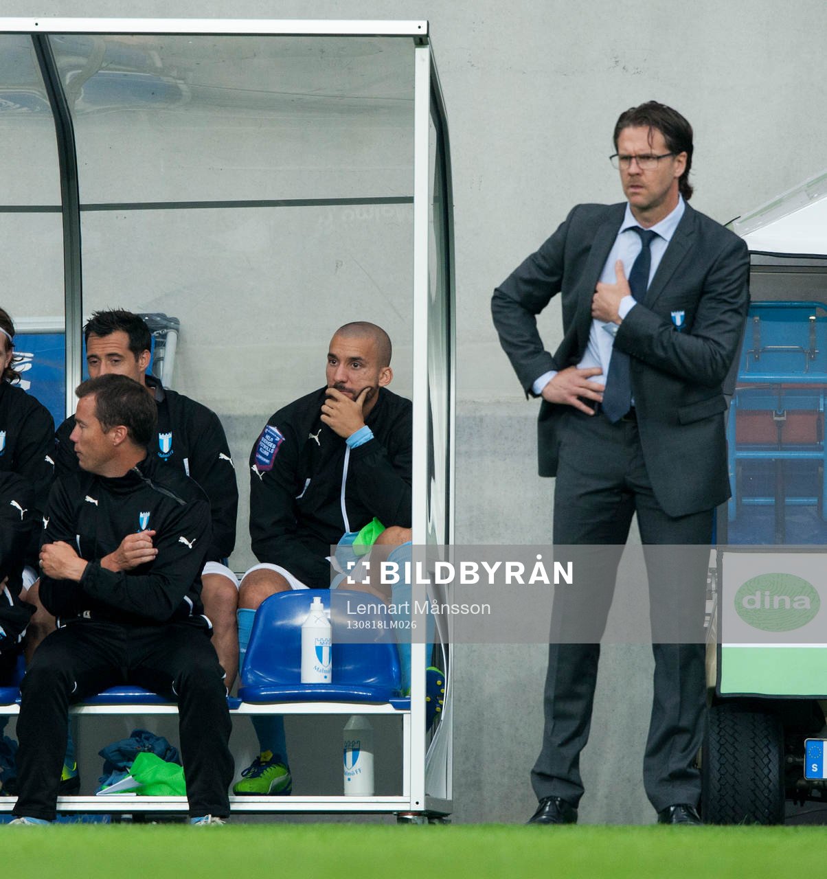 Rikard Norling, tränare, Malmö, med esset Guillermo