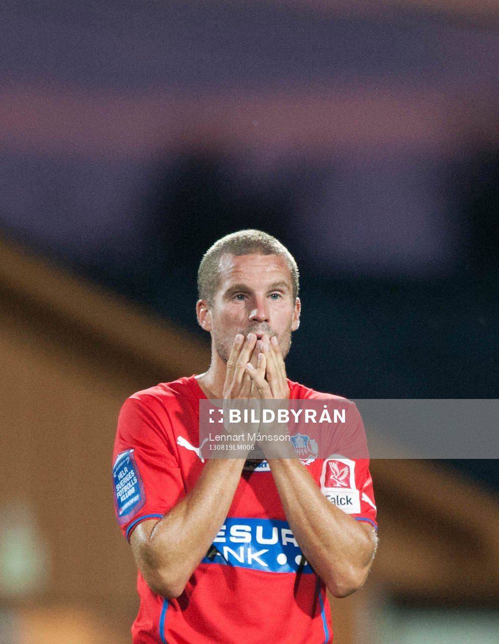 Christoffer Andersson, Helsingborg, bedrövad,  i