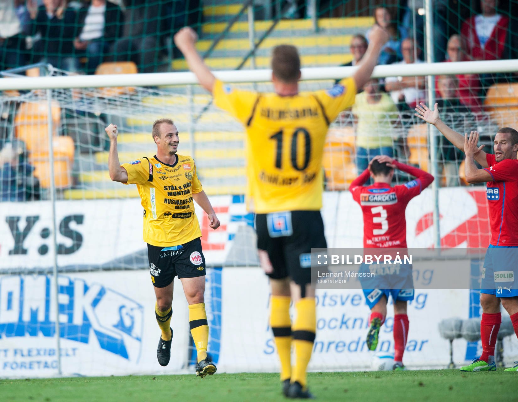2-0, Pär Ericsson, Mjällby, som jublar, Helsingborgarna