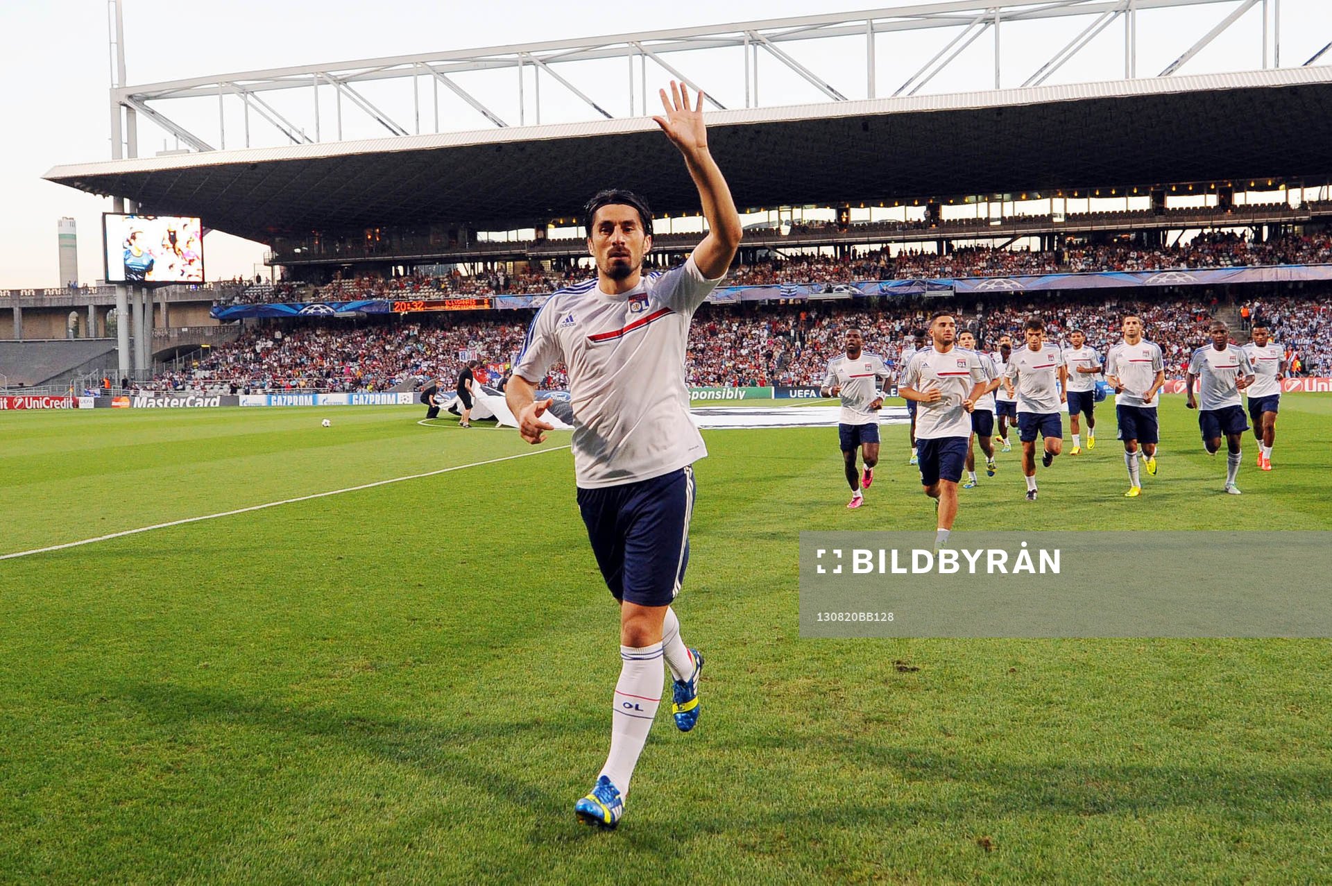 Fotboll, Kval till Champions League, Olympique Lyon - Real Sociedad: Milan BISEVAC - 20.08.2013 - Lyon / Real Sociedad - Ligue des Champions Play Off