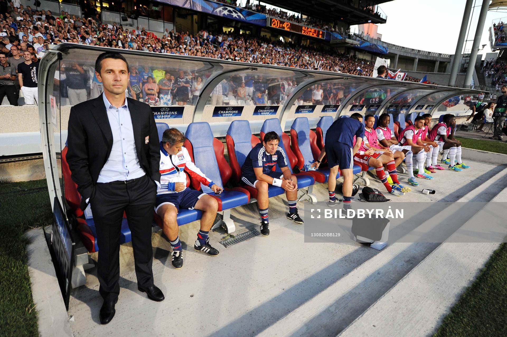 Fotboll, Kval till Champions League, Olympique Lyon - Real Sociedad: Remi GARDE - 20.08.2013 - Lyon / Real Sociedad - Ligue des Champions Play Off