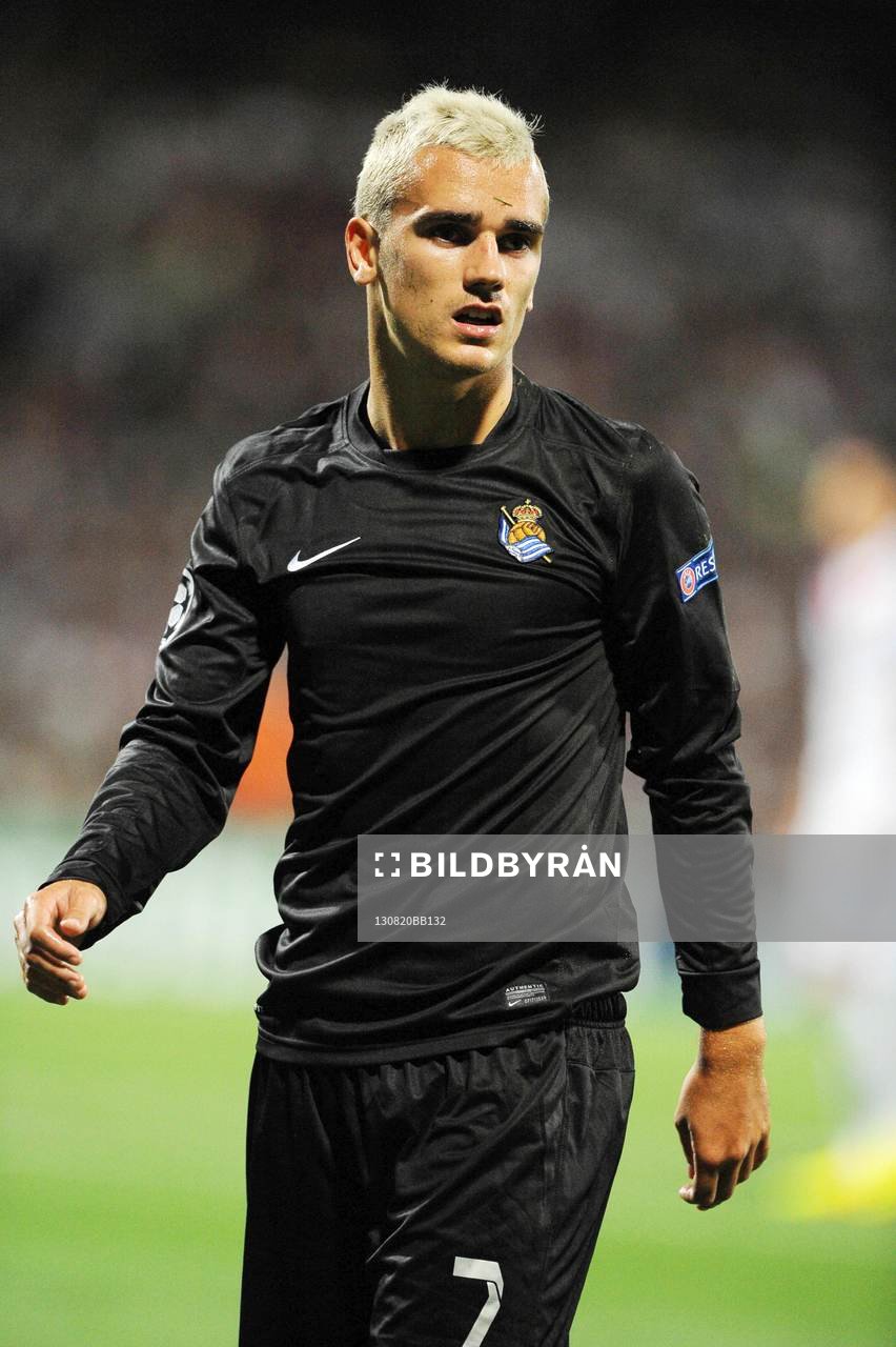  Fotboll, Kval till Champions League, Olympique Lyon - Real Sociedad: Antoine GRIEZMANN  - 20.08.2013 - Lyon / Real Sociedad - Ligue des Champions Play Off