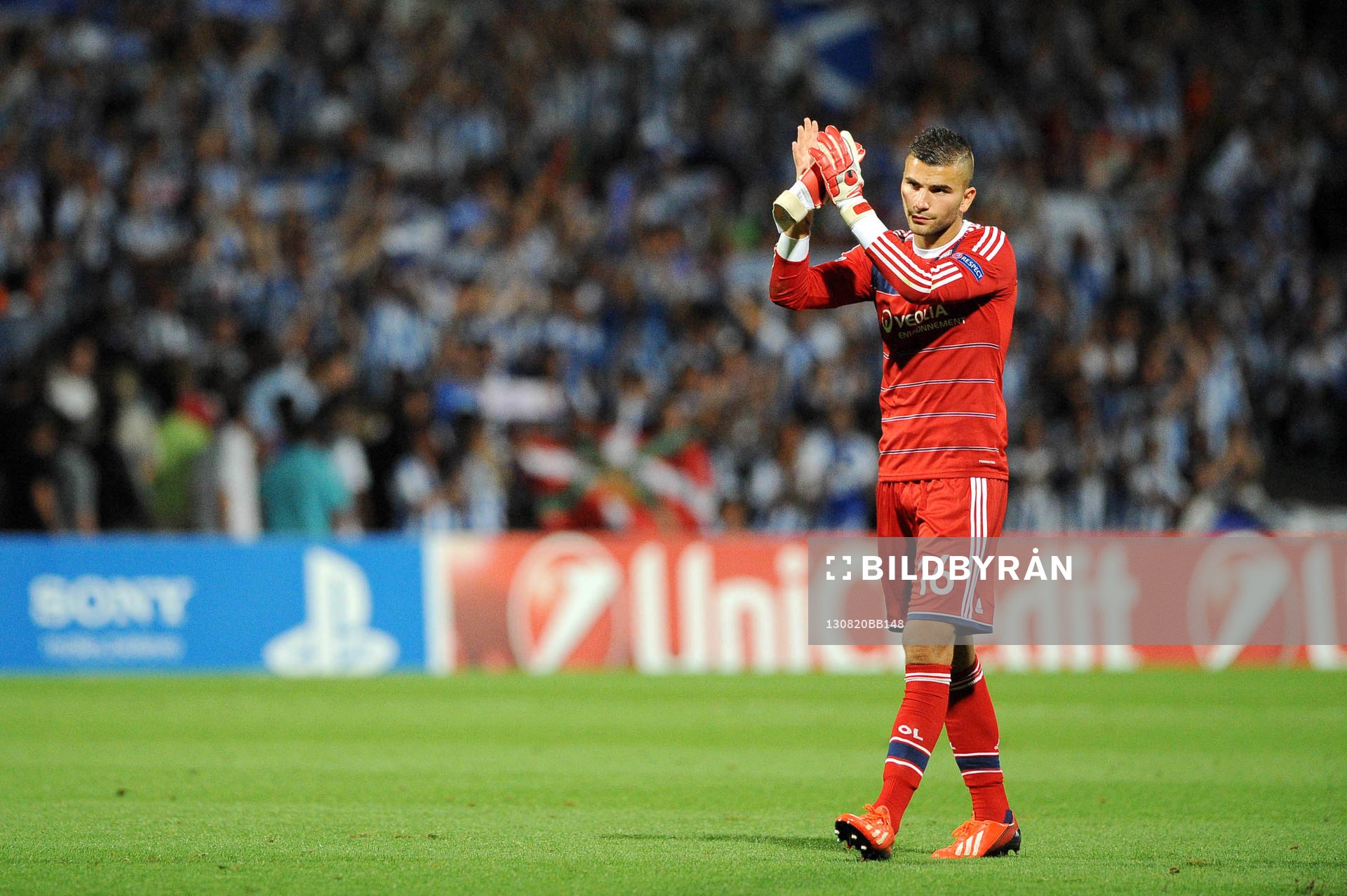 Fotboll, Kval till Champions League, Olympique Lyon - Real Sociedad: Anthony LOPES - 20.08.2013 - Lyon / Real Sociedad - Ligue des Champions Play Off