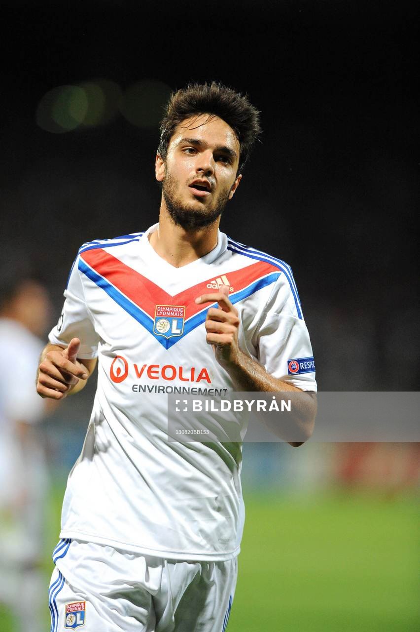 Fotboll, Kval till Champions League, Olympique Lyon - Real Sociedad: Clement GRENIER - 20.08.2013 - Lyon / Real Sociedad - Ligue des Champions Play Off