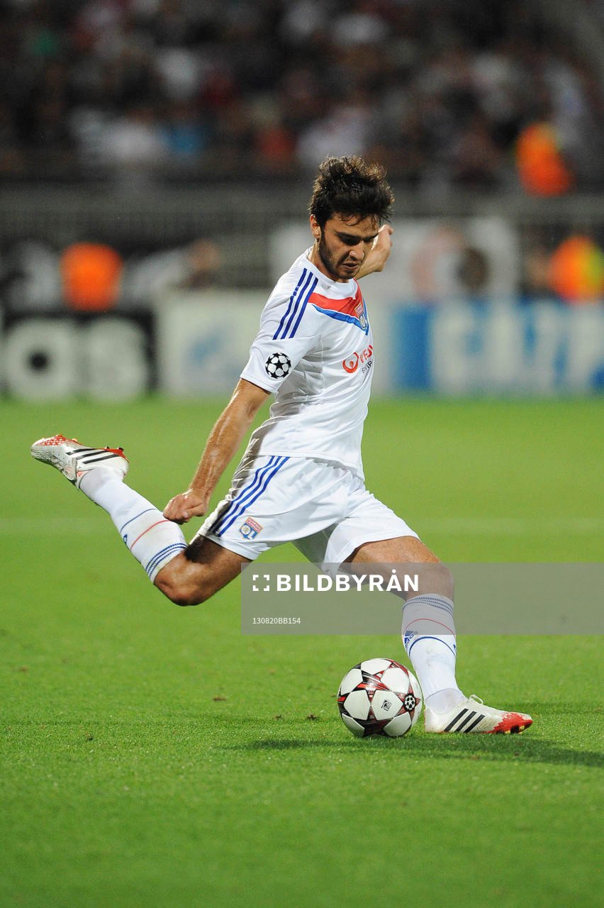 Fotboll, Kval till Champions League, Olympique Lyon - Real Sociedad: Clement GRENIER - 20.08.2013 - Lyon / Real Sociedad - Ligue des Champions Play Off