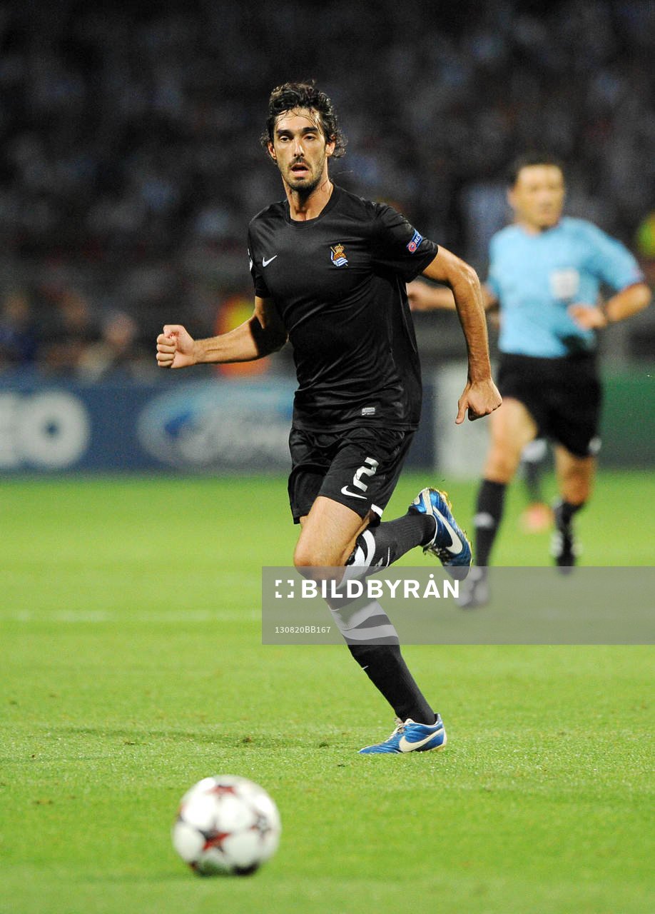 Fotboll, Kval till Champions League, Olympique Lyon - Real Sociedad: Carlos MARTINEZ - 20.08.2013 - Lyon / Real Sociedad - Ligue des Champions Play Off
