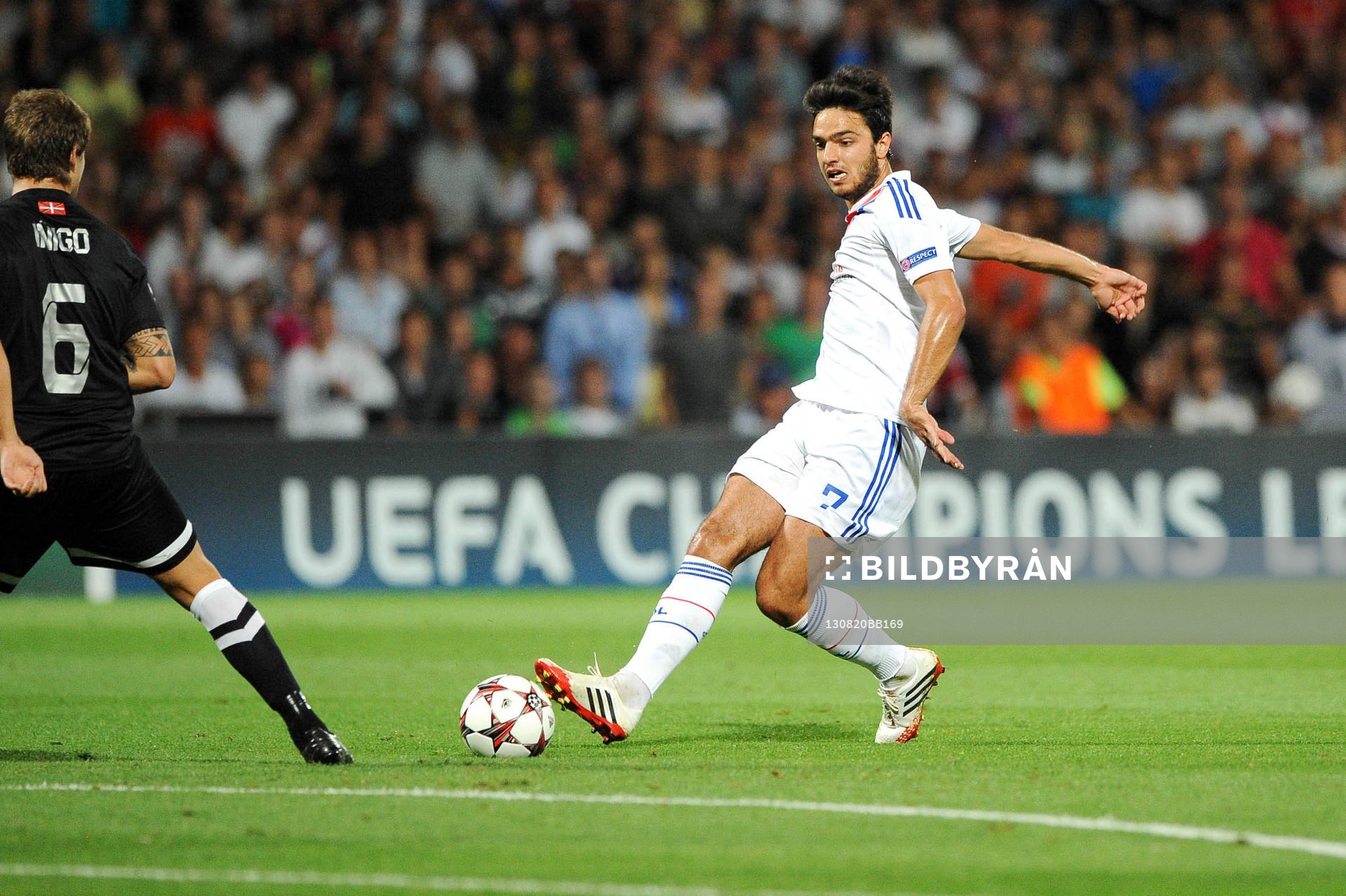  Fotboll, Kval till Champions League, Olympique Lyon - Real Sociedad: Clement GRENIER  - 20.08.2013 - Lyon / Real Sociedad - Ligue des Champions Play Off
