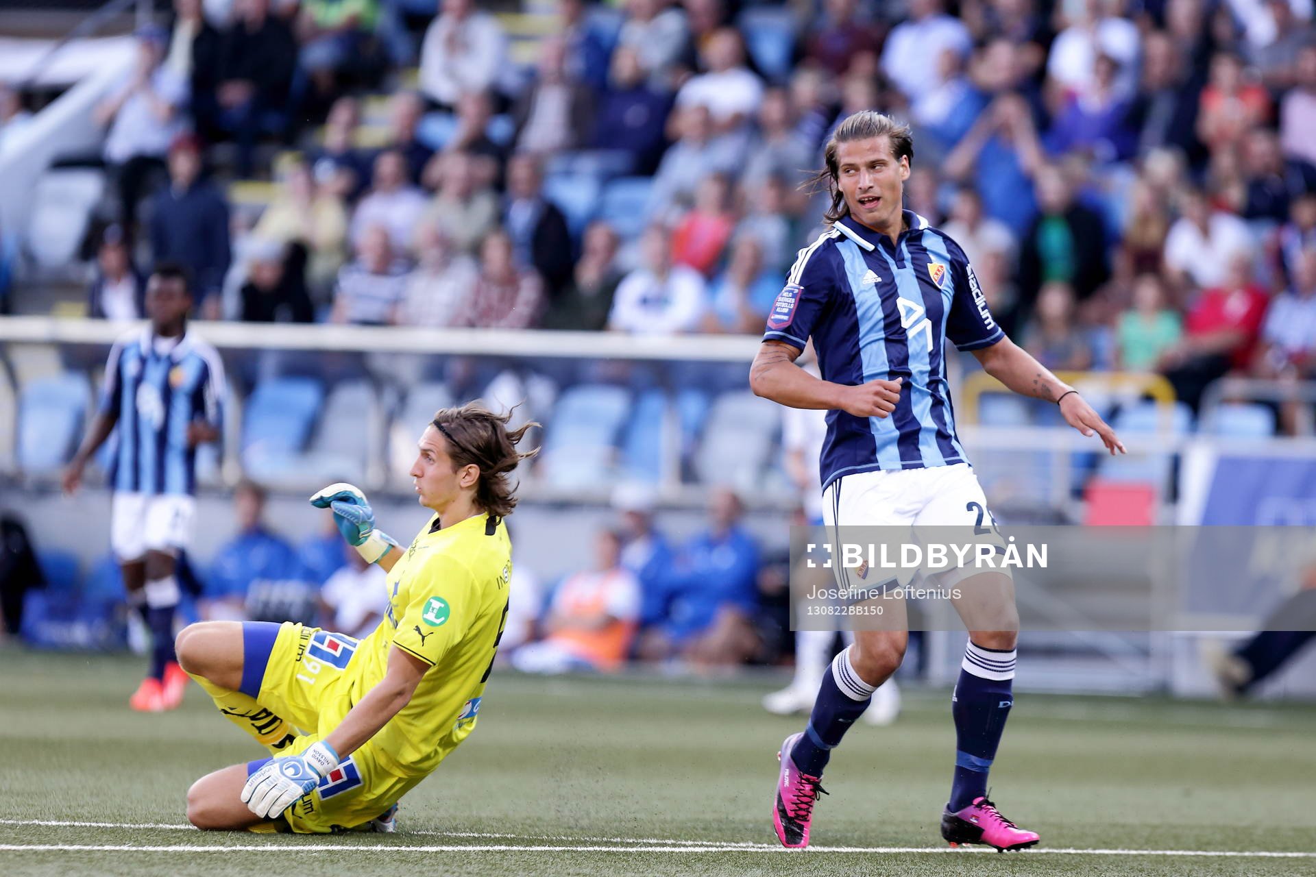 Djurgårdens Aleksandar Prijovic och Norrköpings målvakt