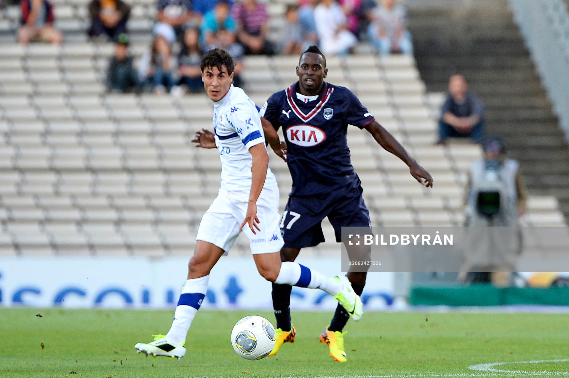  Fotboll, Lique 1, Bordeaux - Bastia: Gianni BRUNO / Andre BIYOGO POKO - 24.08.2013 - Bordeaux / Bastia - 3eme  Journee de Ligue 1 