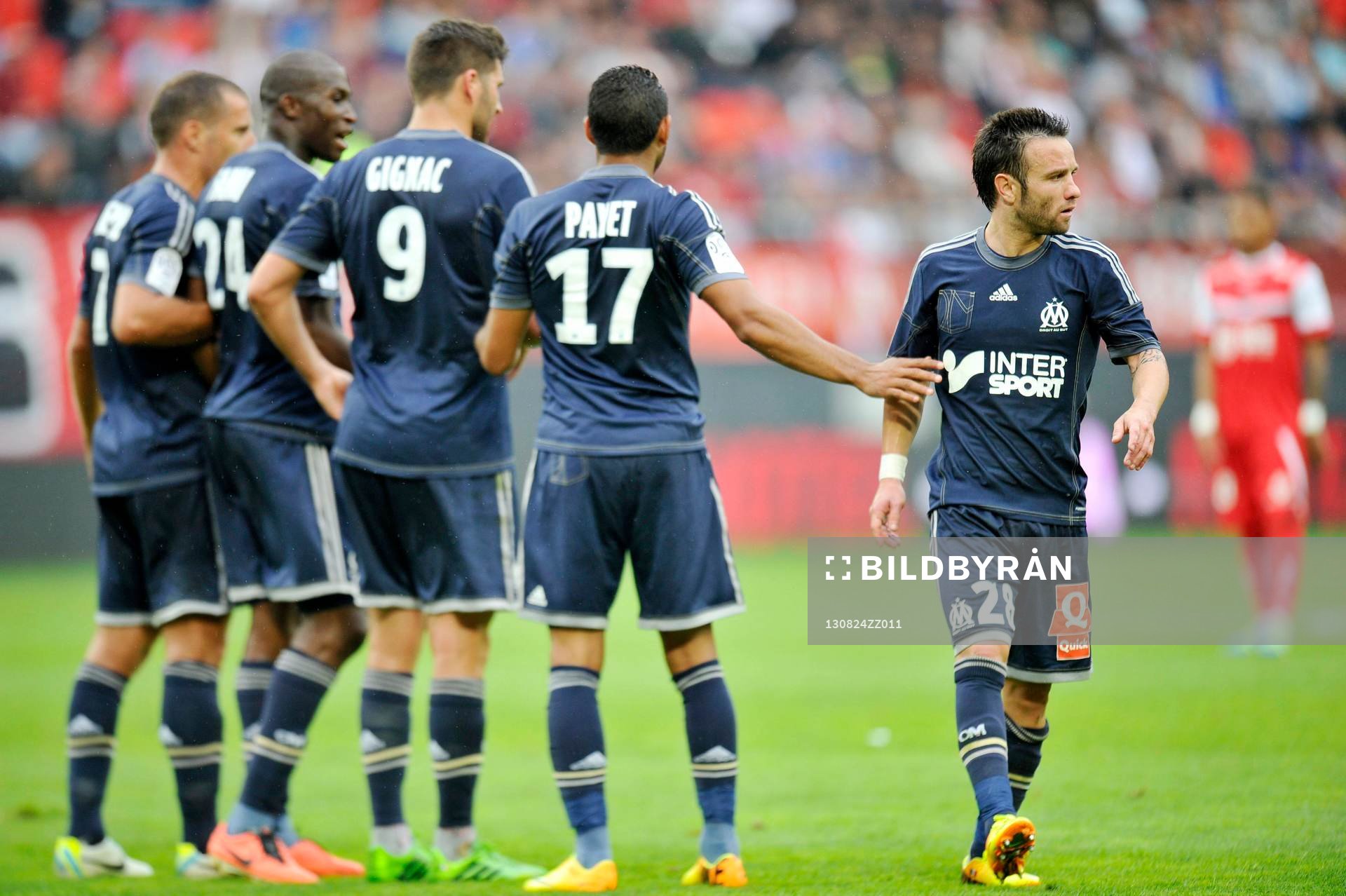 Fotboll, Lique 1, Valenciennes - Marseille: Andre Pierre GIGNAC / Dimitri PAYET / Mathieu VALBUENA - 24.08.2013 - Valenciennes / Marseille - 3eme Journee de Ligue 1