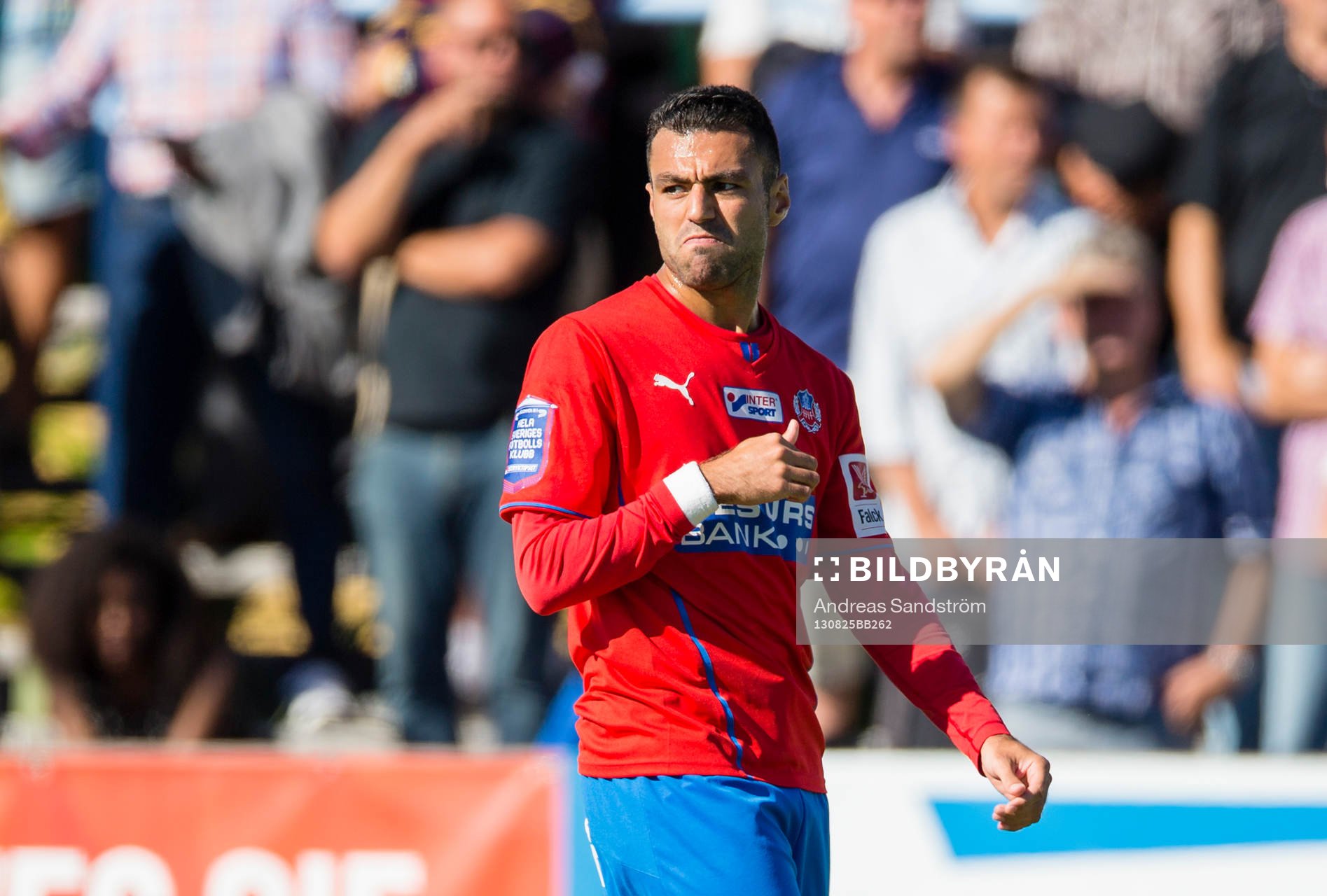 Helsingborgs Imad Khalili reagerar