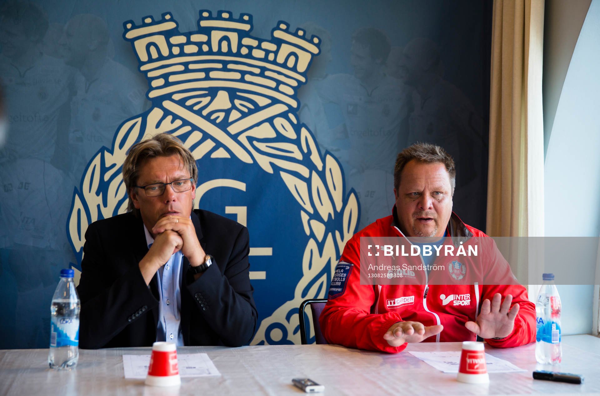 Helsingborgs tränare Roar Hansen och Gefles tränare Per