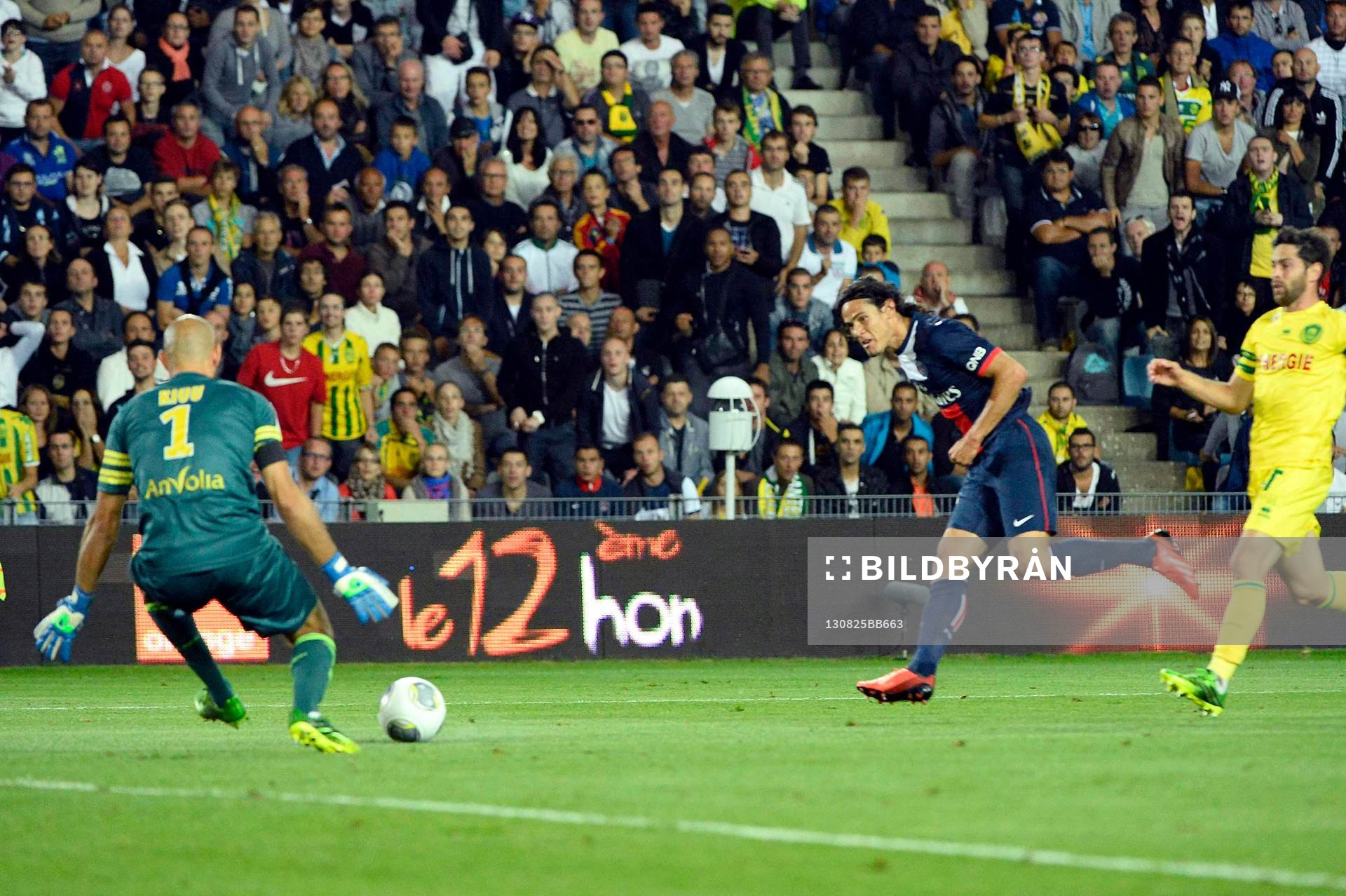 Goal Edinson CAVANI - 25.08.2013 - Nantes / Paris Sant