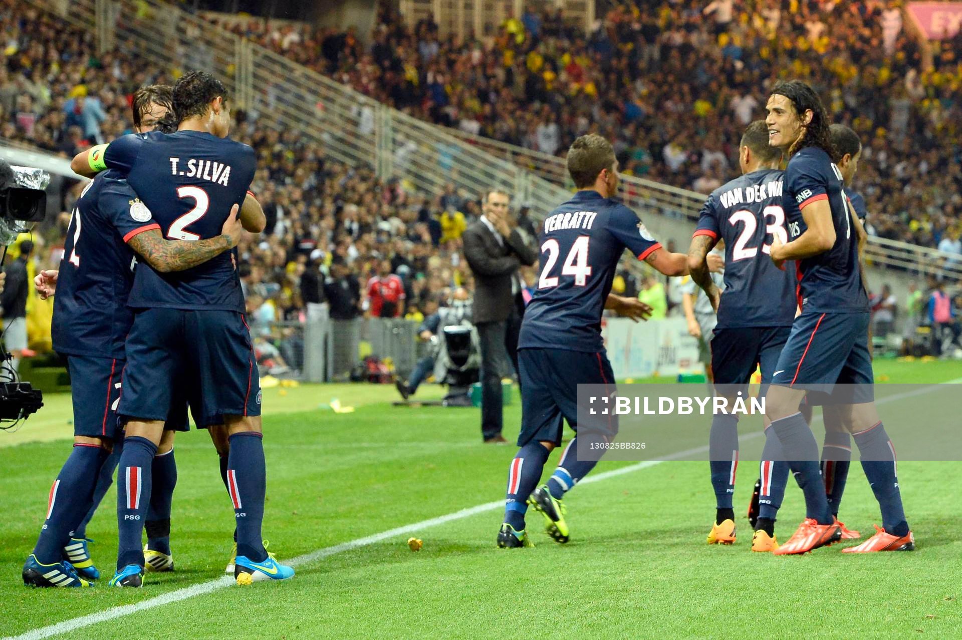 Joie PSG - Ezequiel LAVEZZI - 25.08.2013 - Nantes / Paris