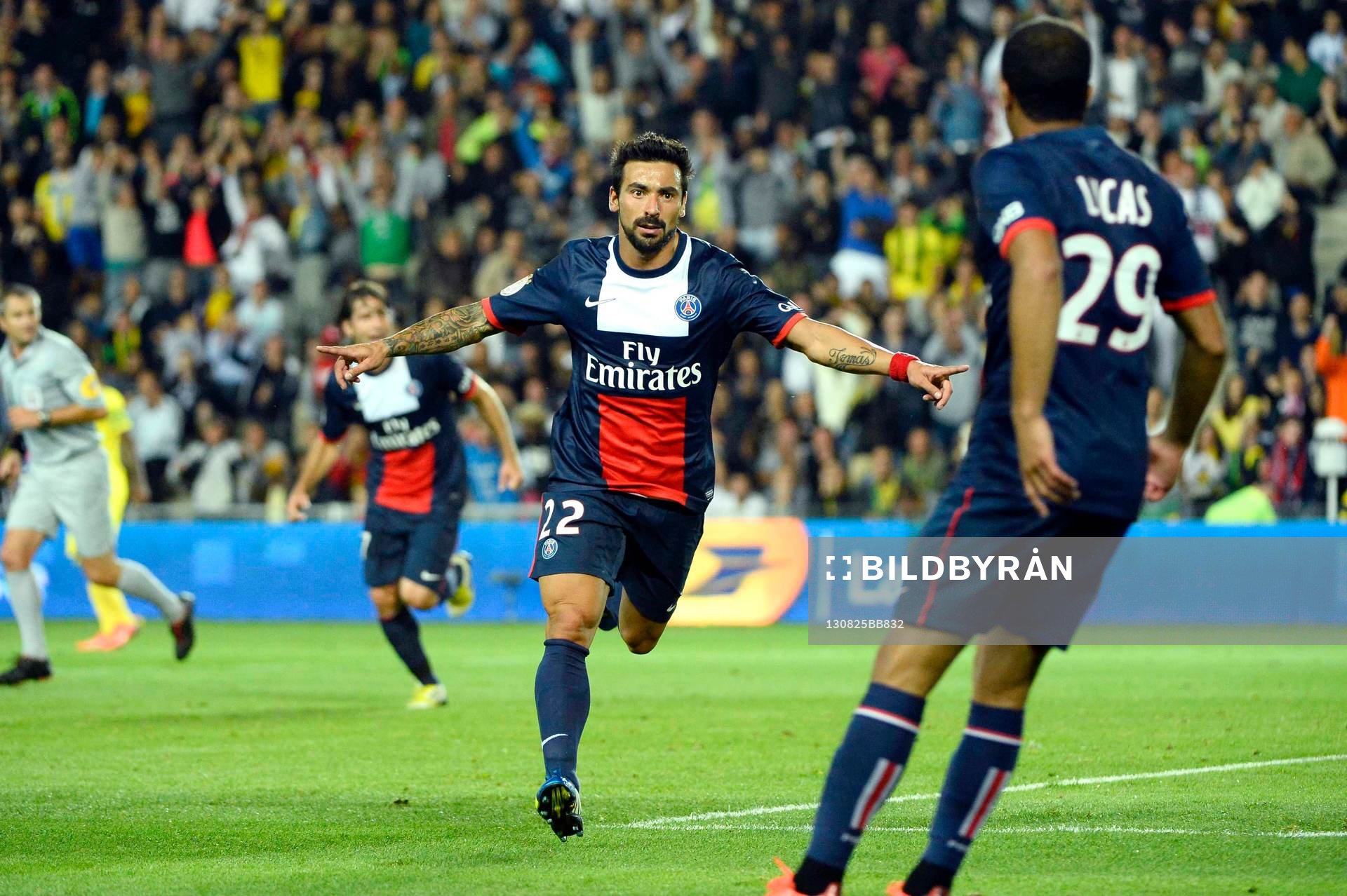 Joie Ezequiel LAVEZZI - 25.08.2013 - Nantes / Paris Sant