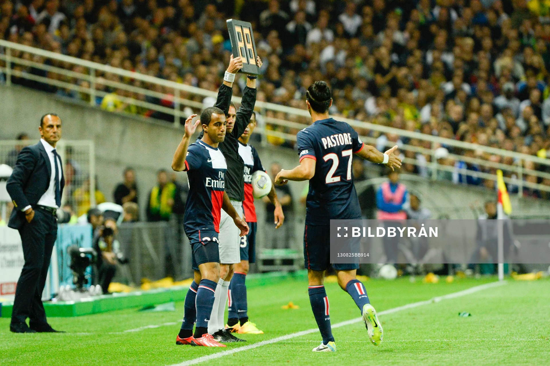 Javier PASTORE / Lucas MOURA - 25.08.2013 - Nantes / Paris