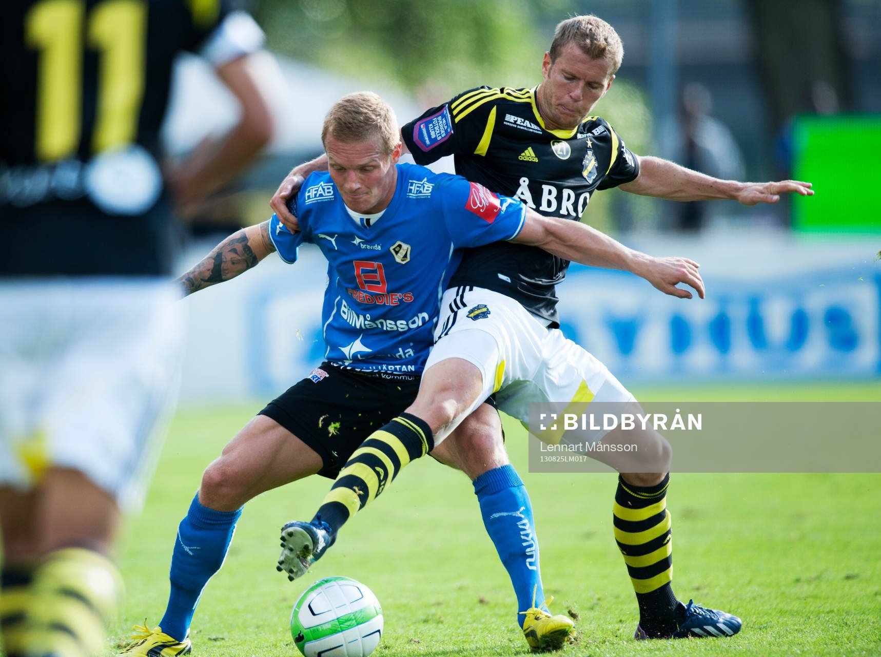 , Per Karlsson, AIK och Gudjon Baldvinsson, Halmstad  i