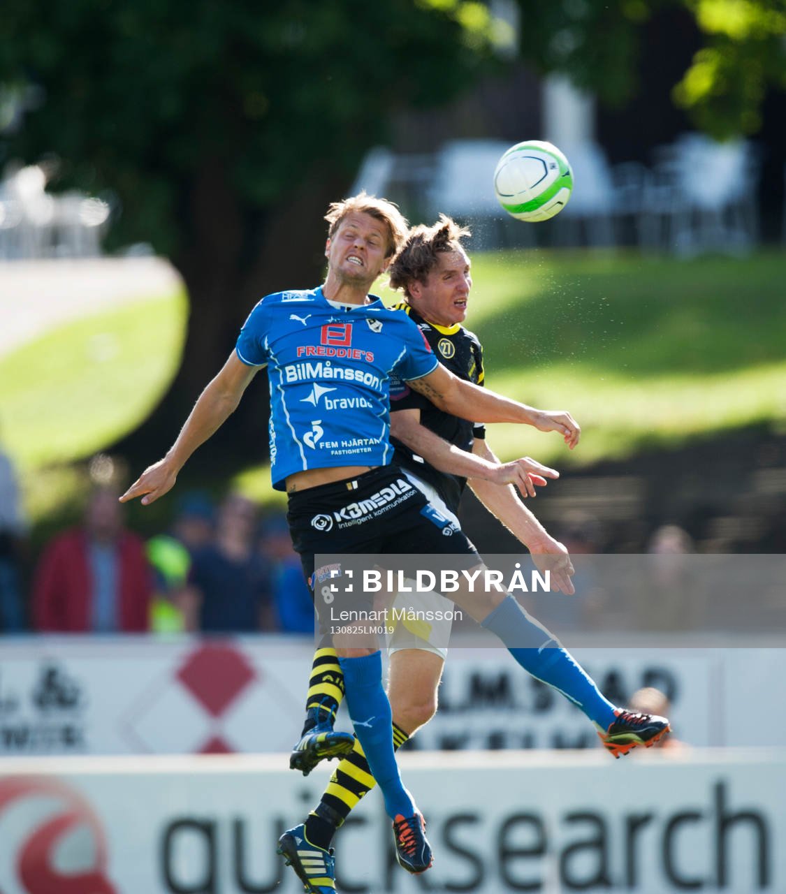 Nabil Bahoui, AIK, och Johan BlombergNils-Eric Johansson,