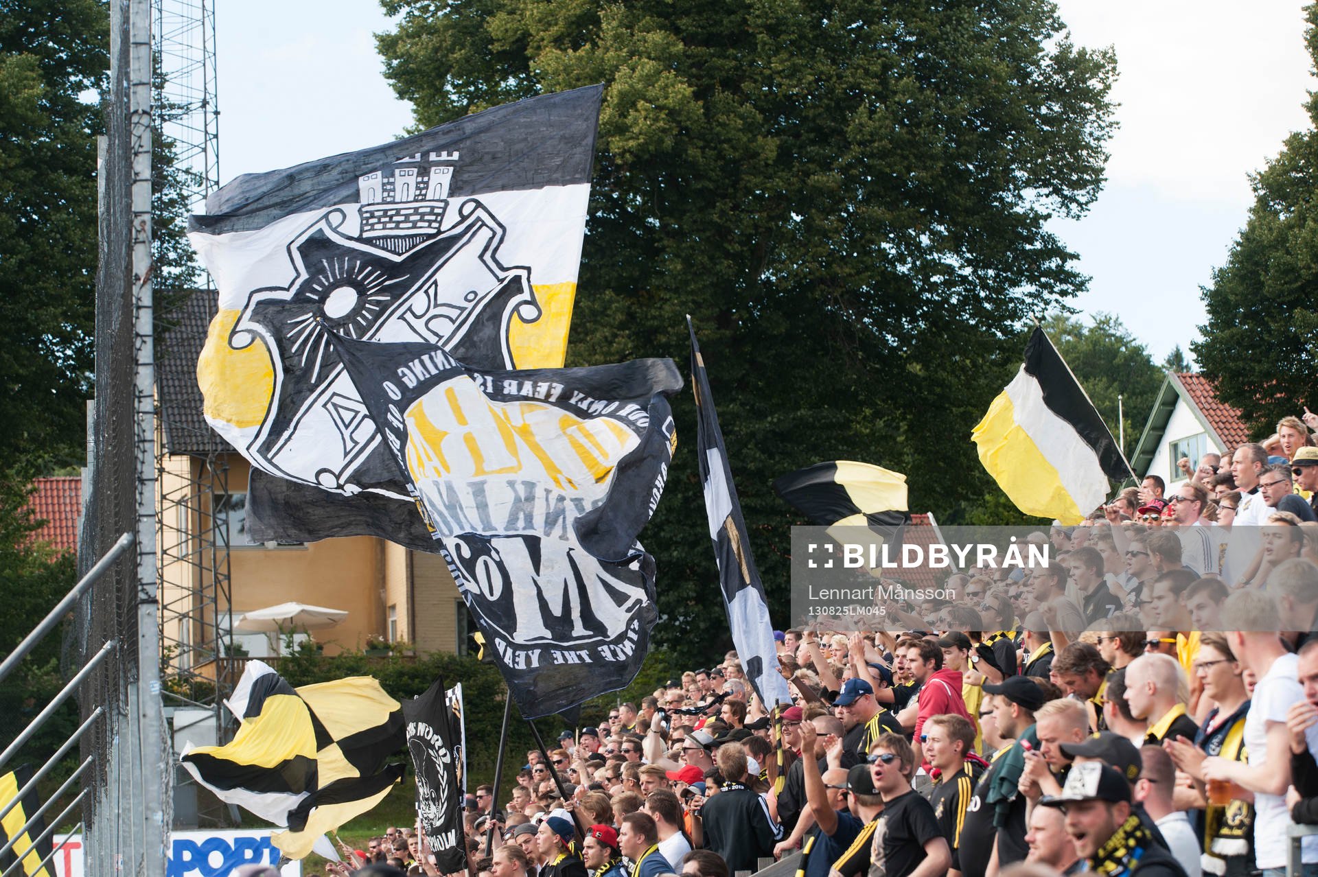 Läktare, AIK-läktare, Supporter-flagga, AIK-flagga