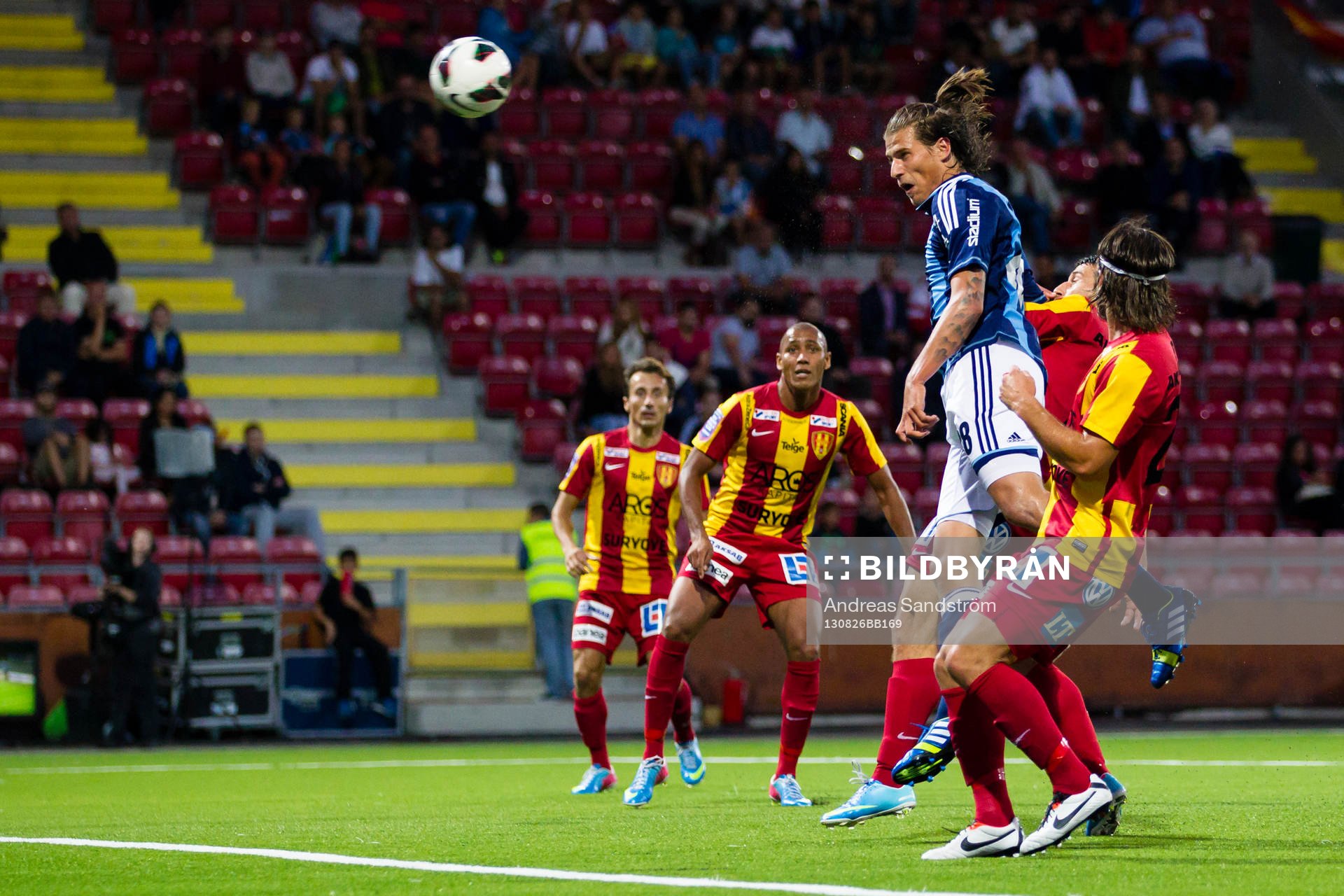 Djurgårdens Aleksandar Prijovic med en nick mot mål