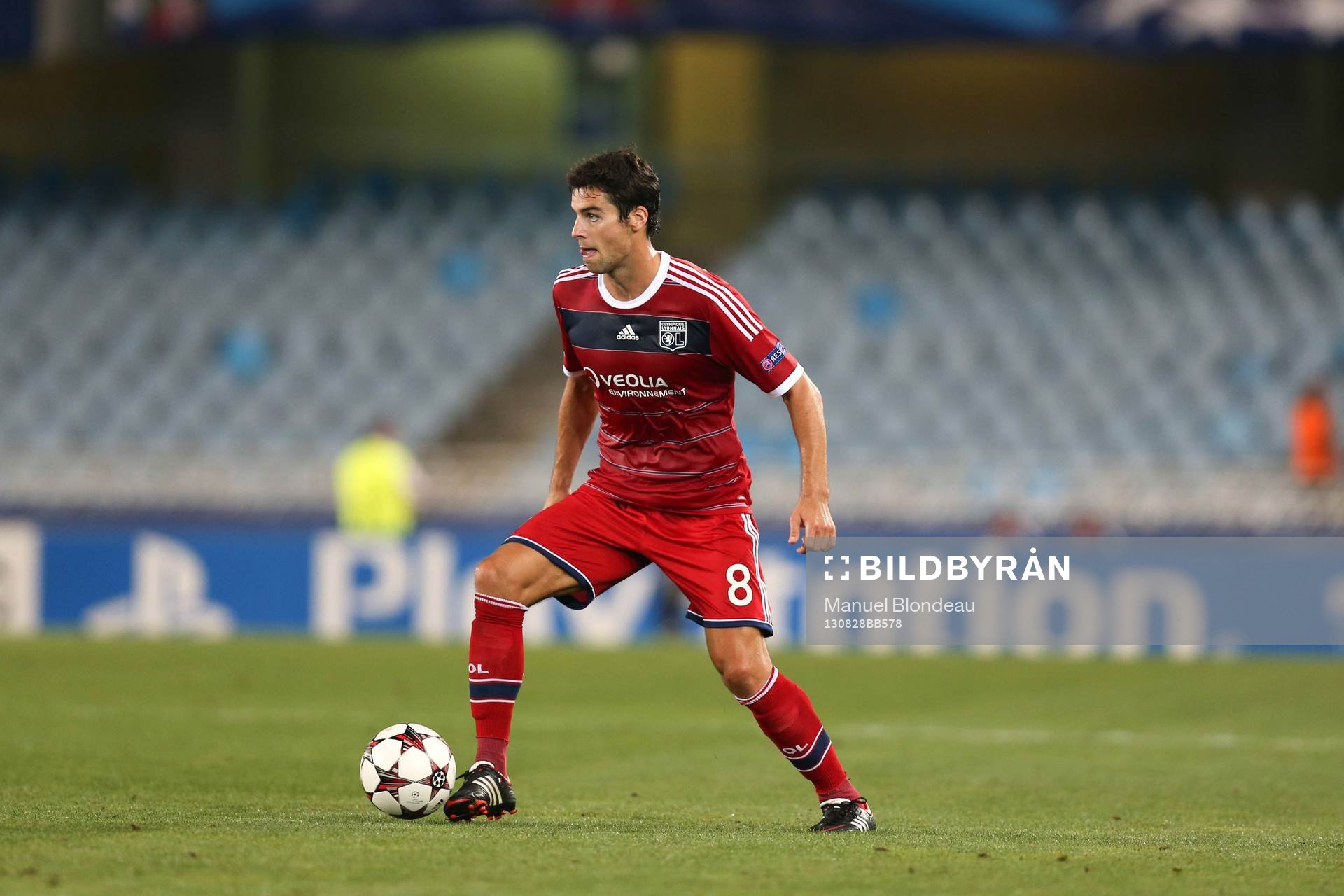 Fotboll, Kval till Champions League, Real Sociedad - Olympique Lyon: Yoann Gourcuff - 28.08.2013 - Real Sociedad / Lyon - Champions League Play Off -