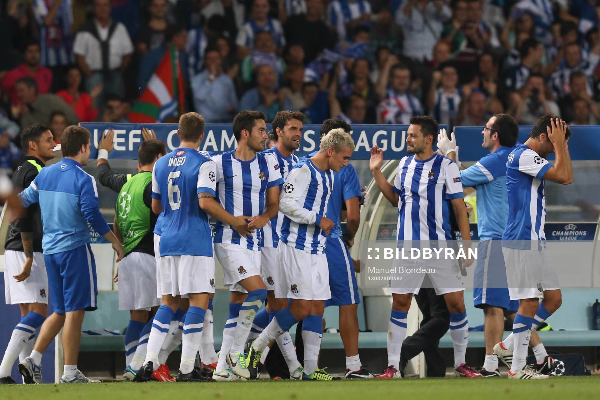Fotboll, Kval till Champions League, Real Sociedad - Olympique Lyon: Real Sociedad - 28.08.2013 - Real Sociedad / Lyon - Champions League Play Off -