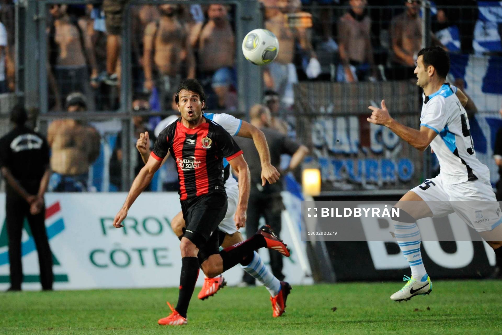 Fotboll, Kval till Europa League, Nice - Apollon Limassol: Dario Cvitanich / Karapidis Christos - 29.08.2013 - Nice / Apollon Limassol - Europa League 2013