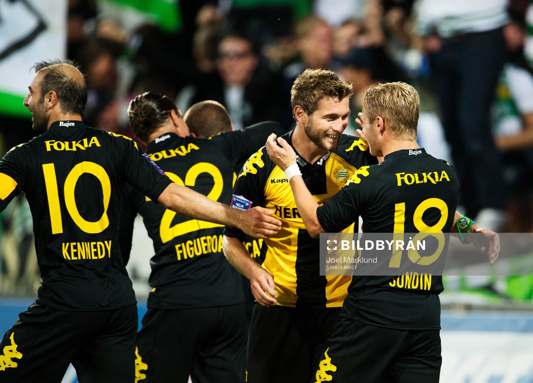 Hammarbys Christophe Lallet och Erik Sundin jublar